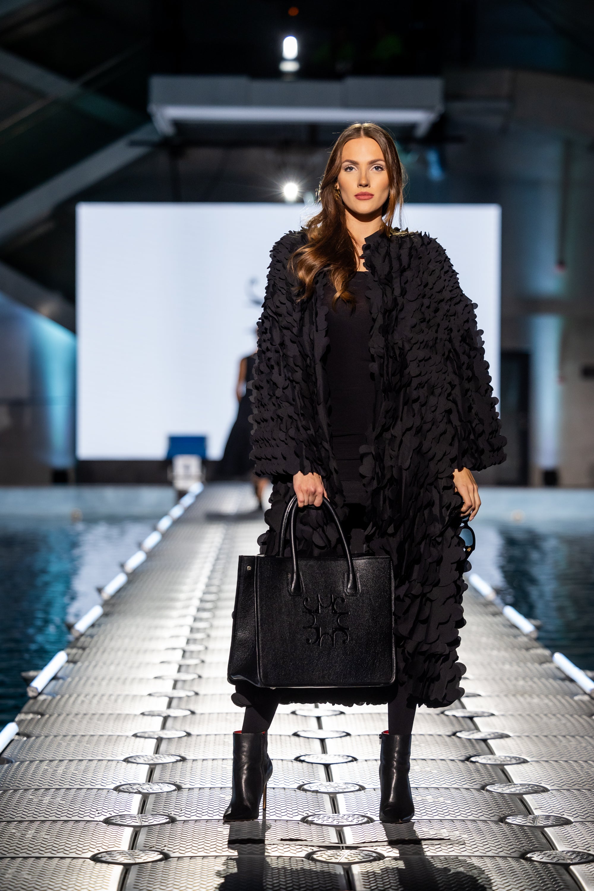 Teddy coat - black