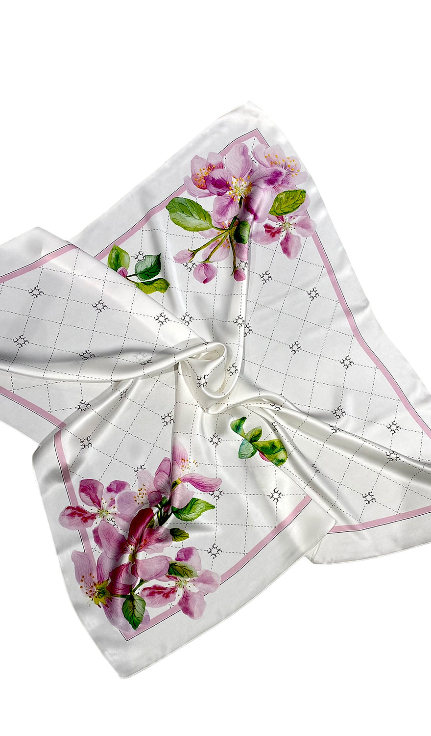 Silk scarf Apple Blossom