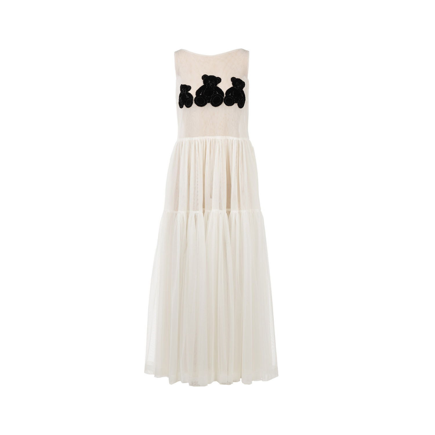 Amara Tulle Beach dress - white, maxi