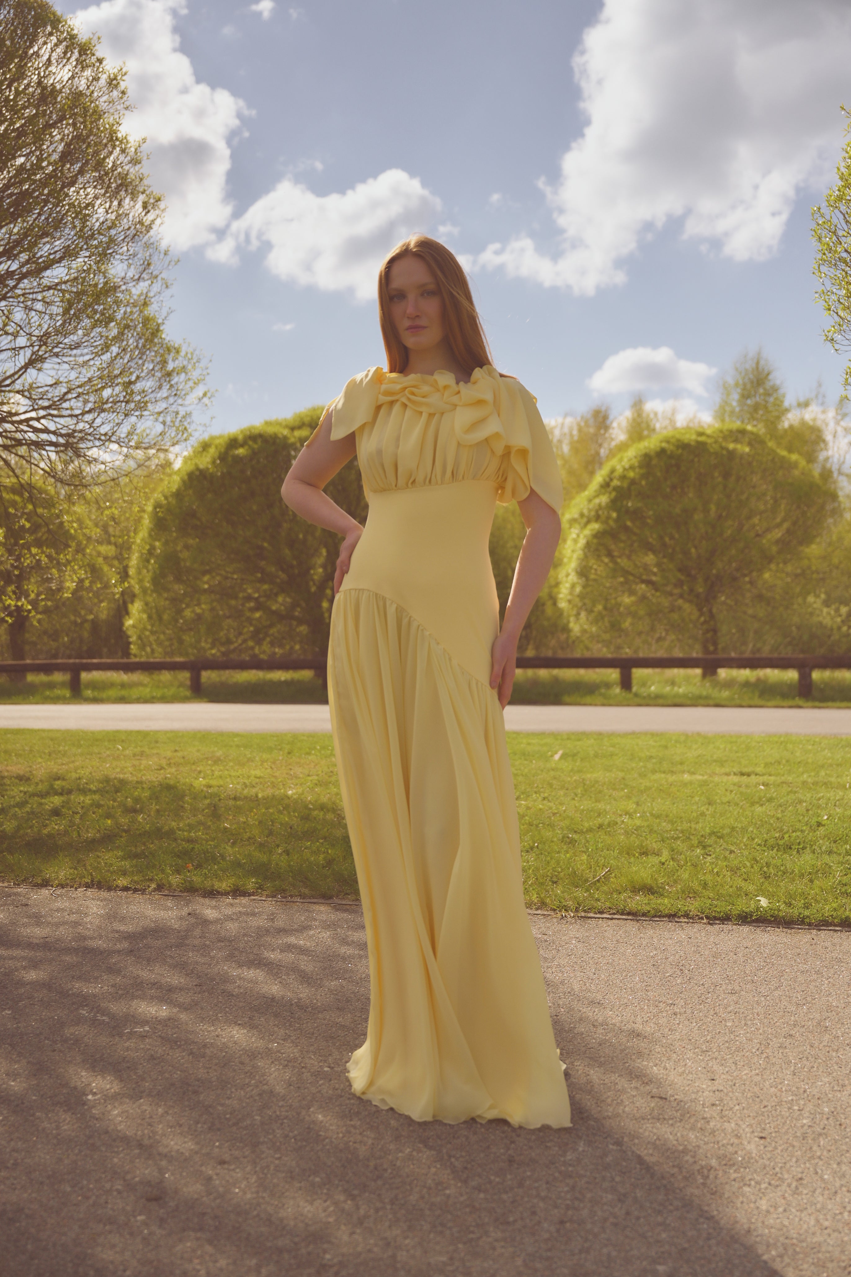 Dress Soleil - yellow, maxi