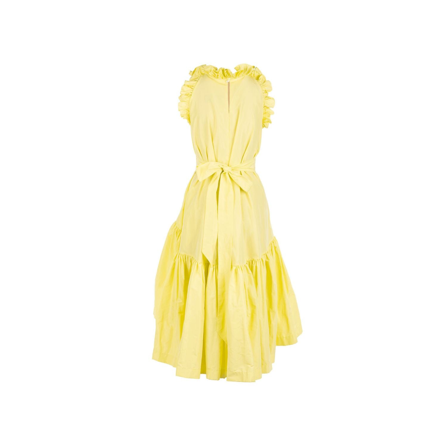 Taft dress Isabella - midi, yellow