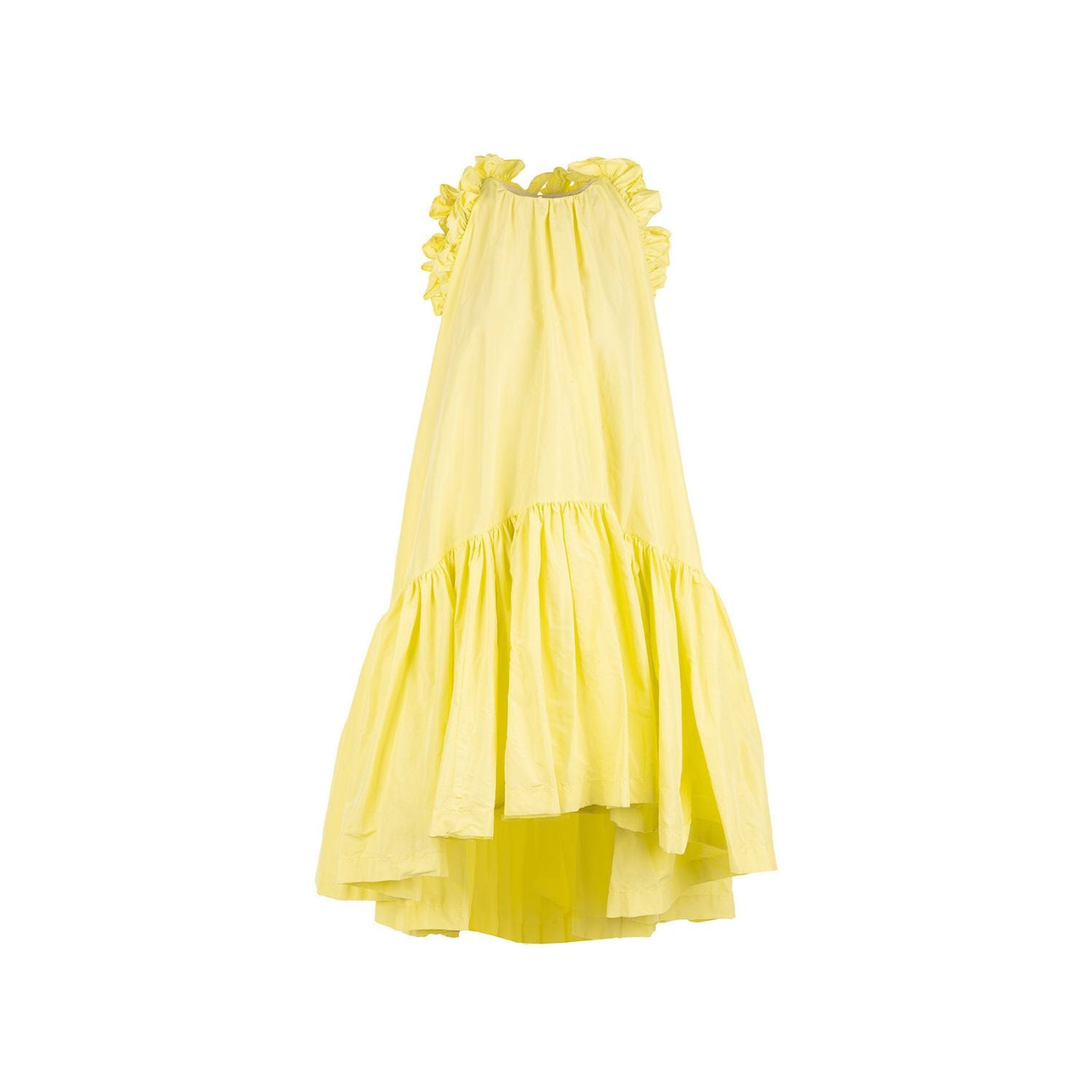 Taft dress Isabella - midi, yellow