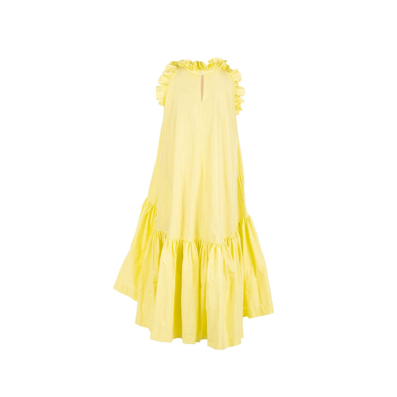 Taft dress Isabella - midi, yellow