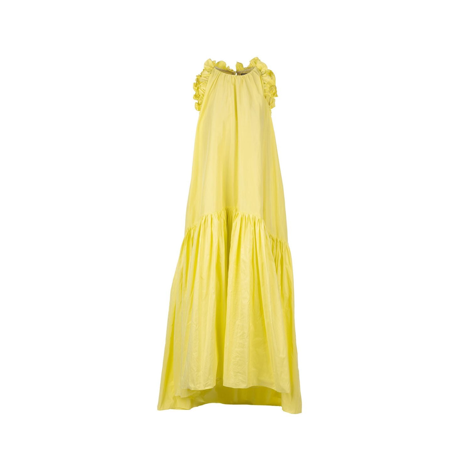 Taft dress Isabella - maxi, yellow