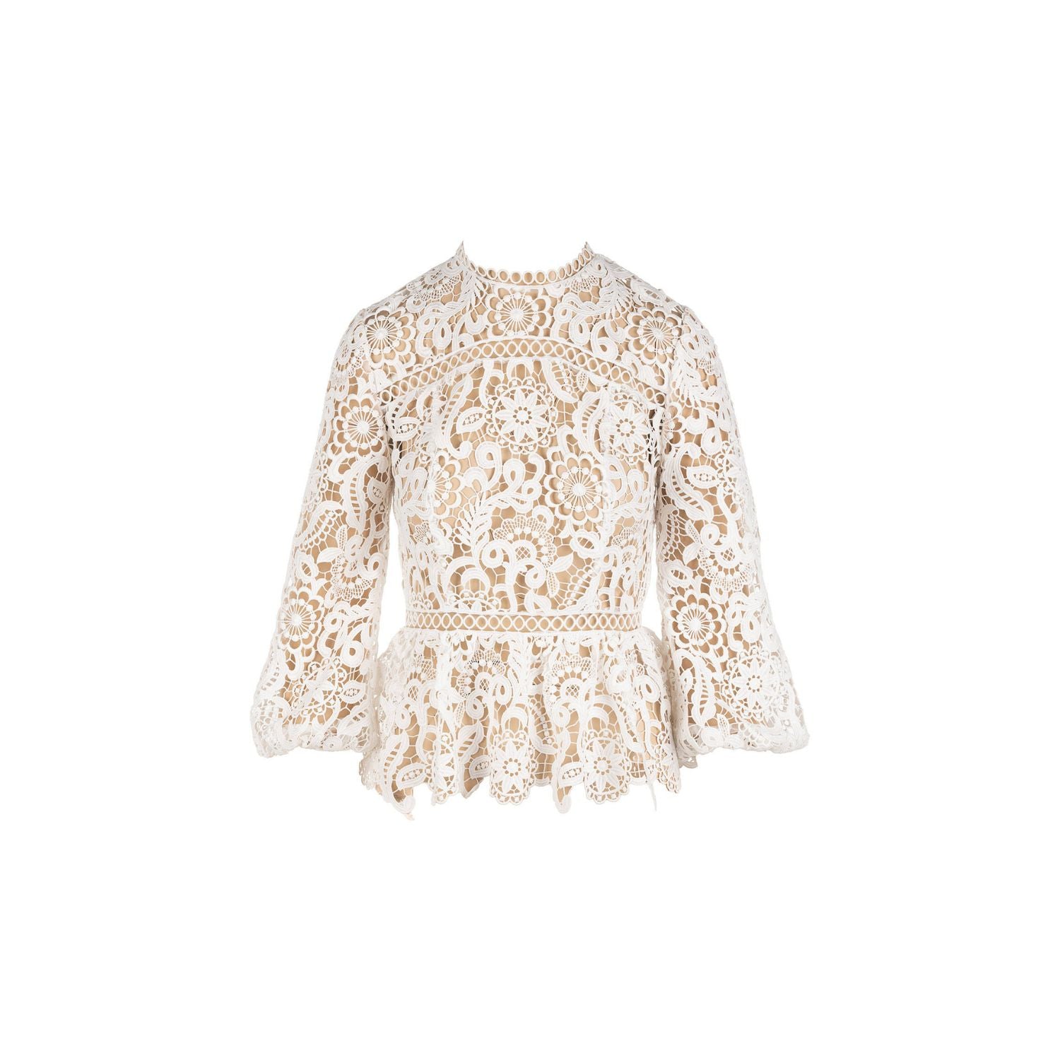 Peplum blouse Aurora - white