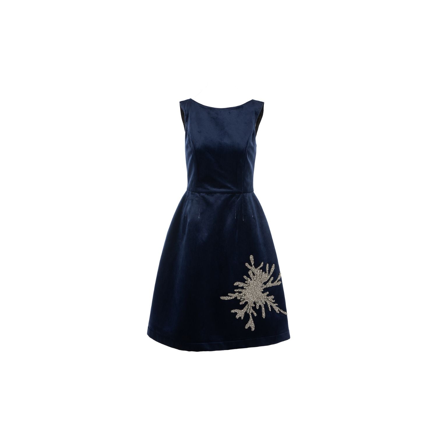 Dress Velvet Coral - blue, midi