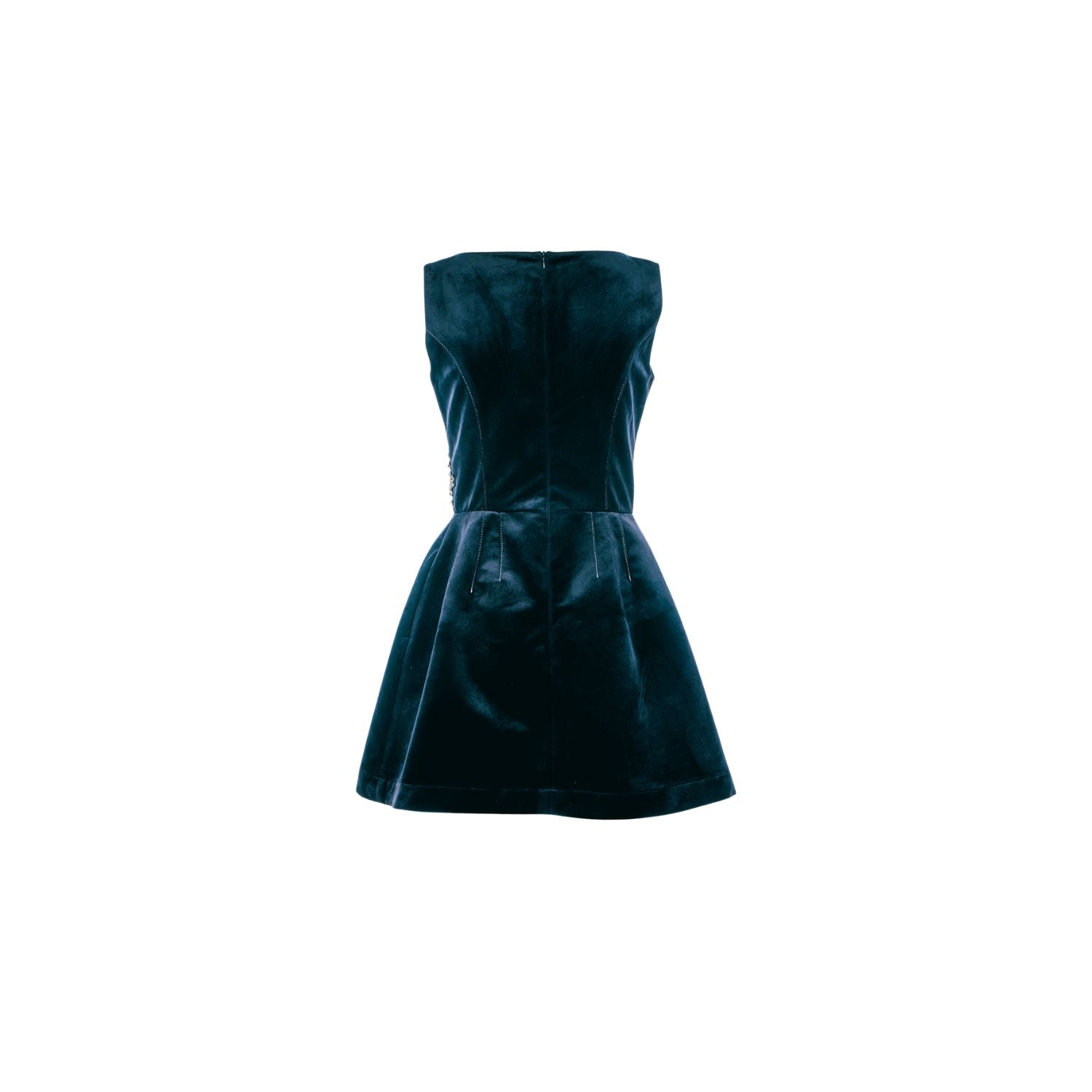 Dress Velvet Sparkle - turquoise, mini