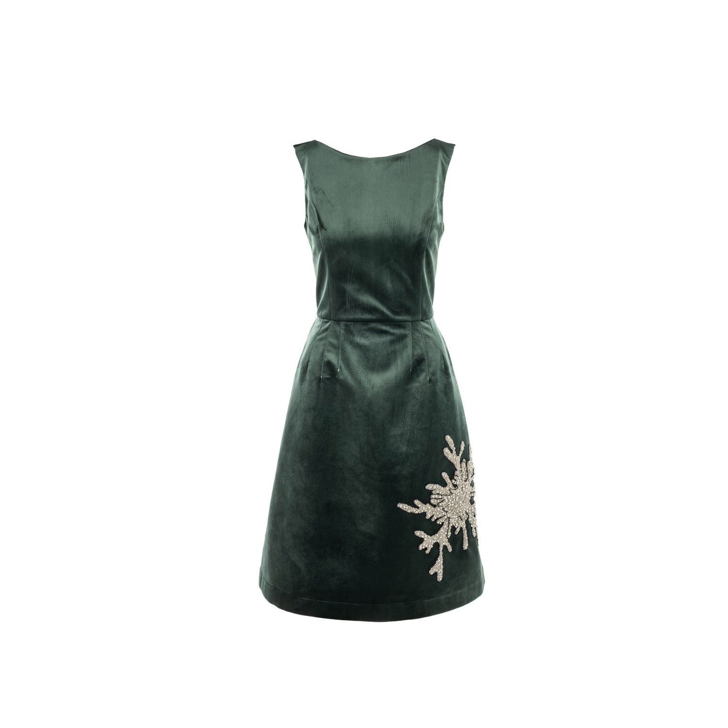 Dress Velvet Coral - green, midi