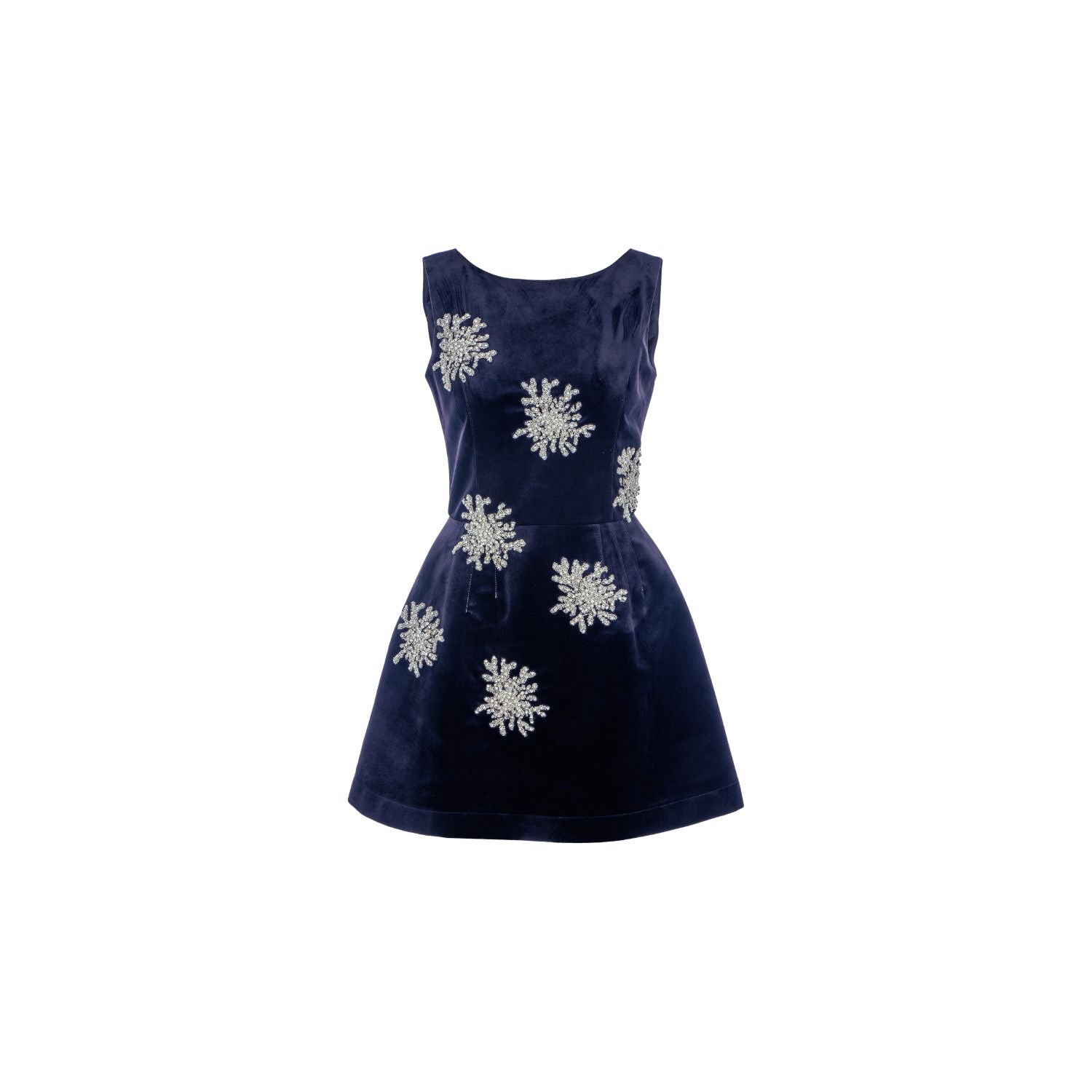 Dress Velvet Sparkle - blue, mini