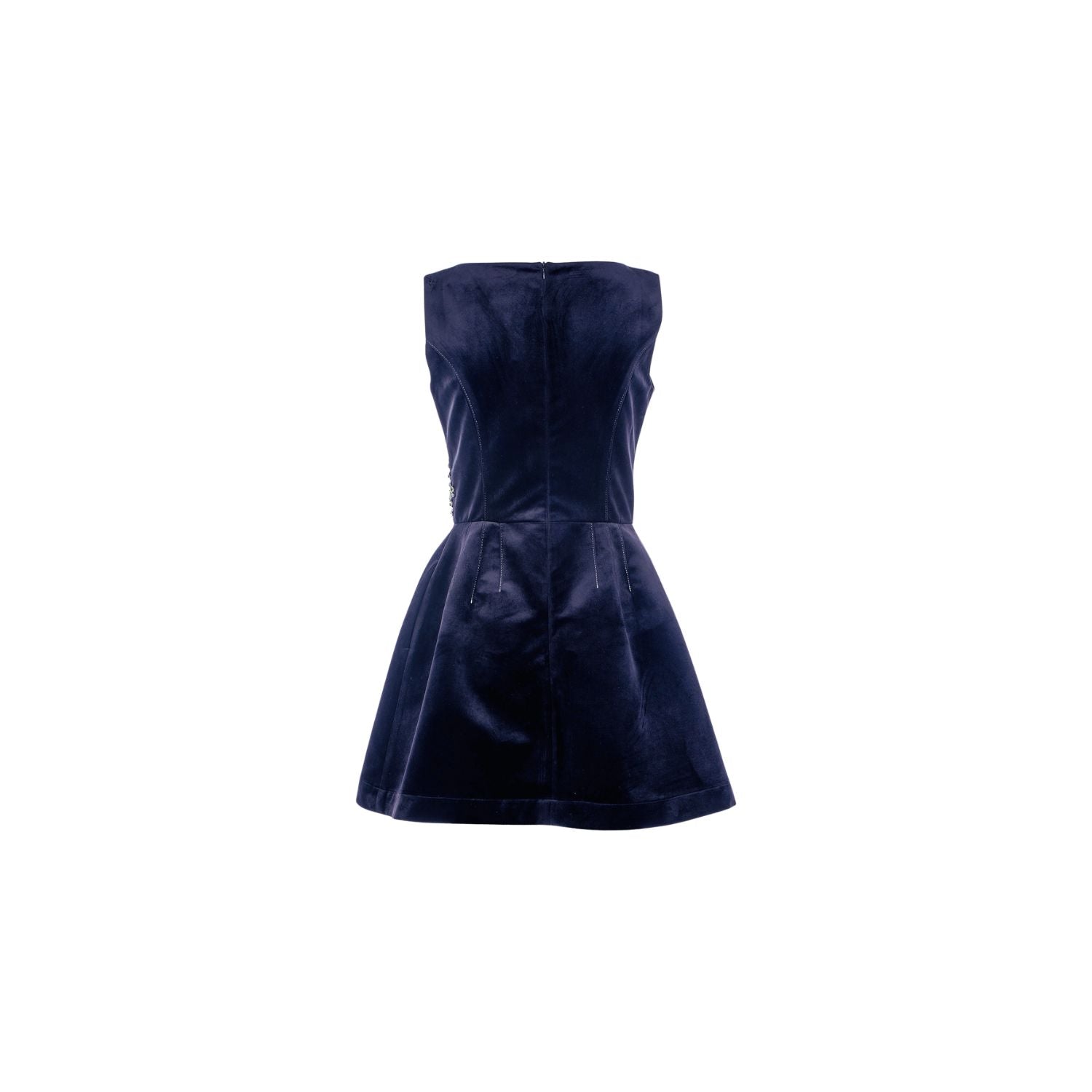 Dress Velvet Sparkle - blue, mini