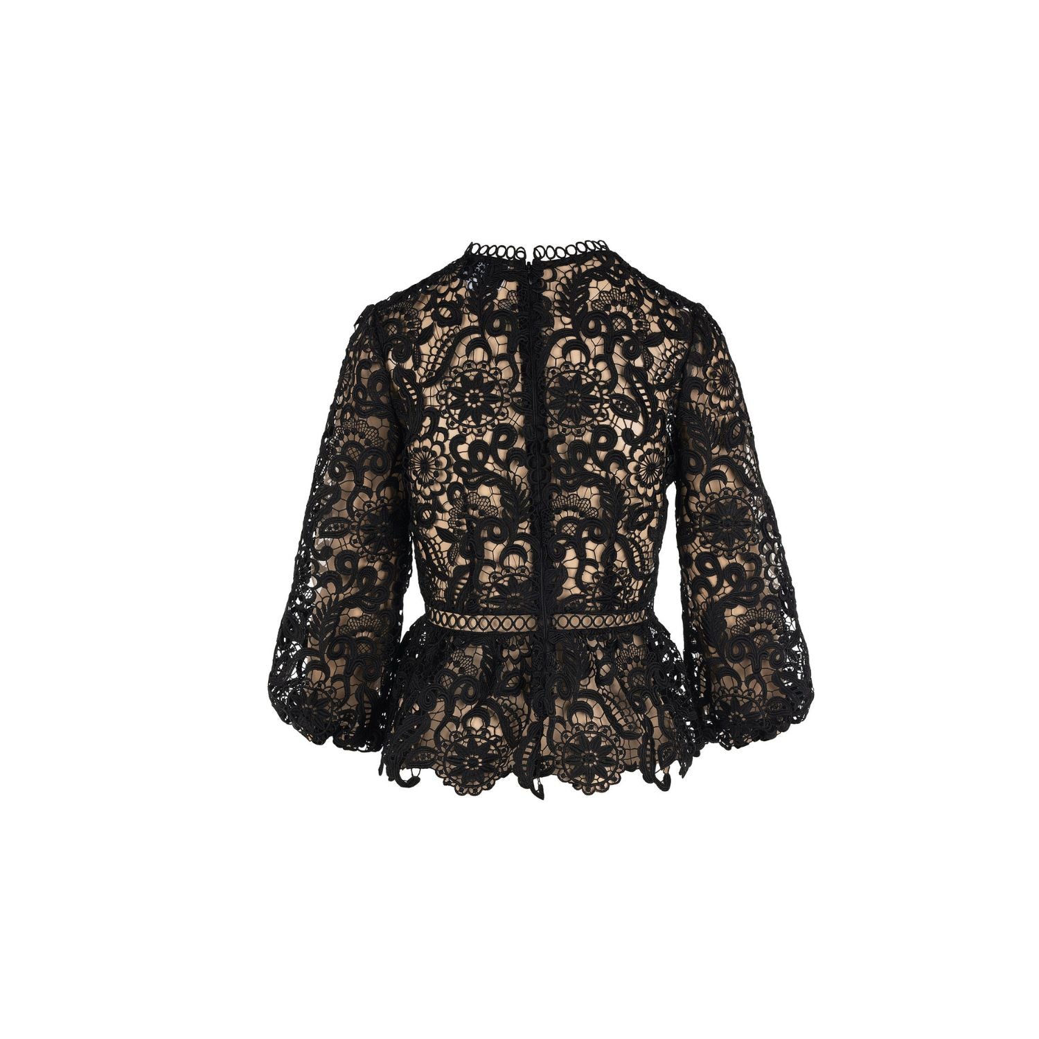 Peplum blouse Aurora - black