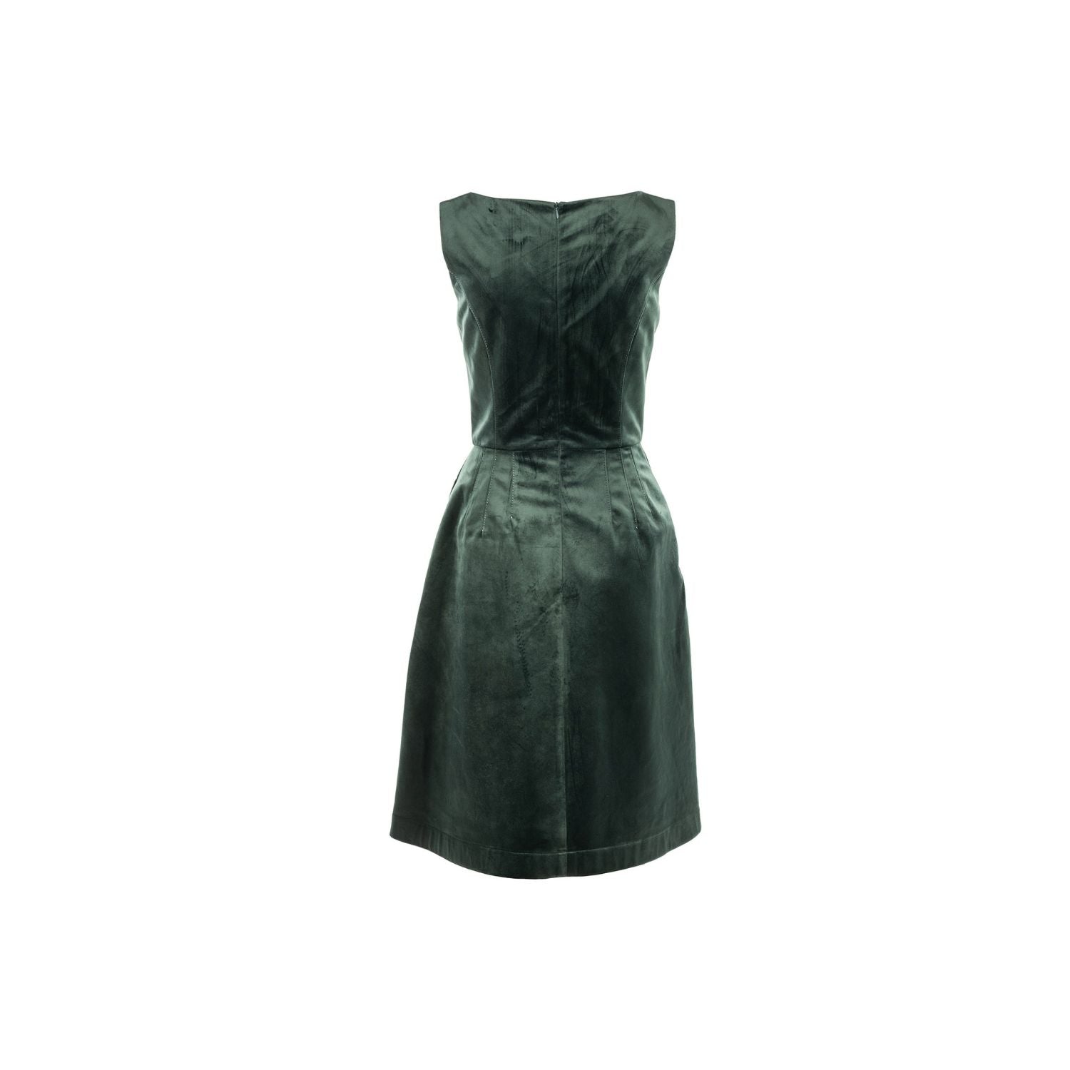 Dress Velvet Coral - green, midi