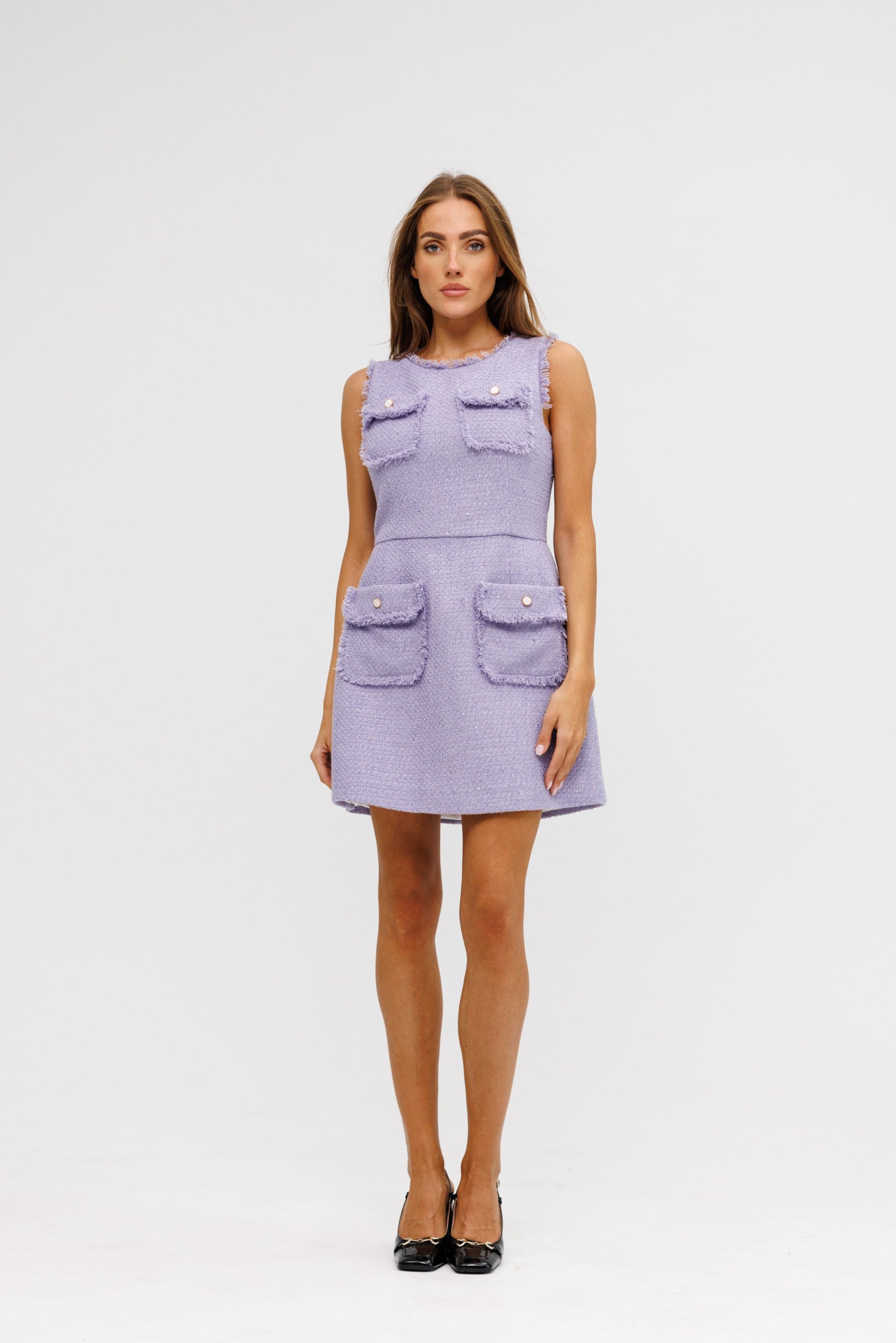 Tviidkleit Margaux - lilla, mini
