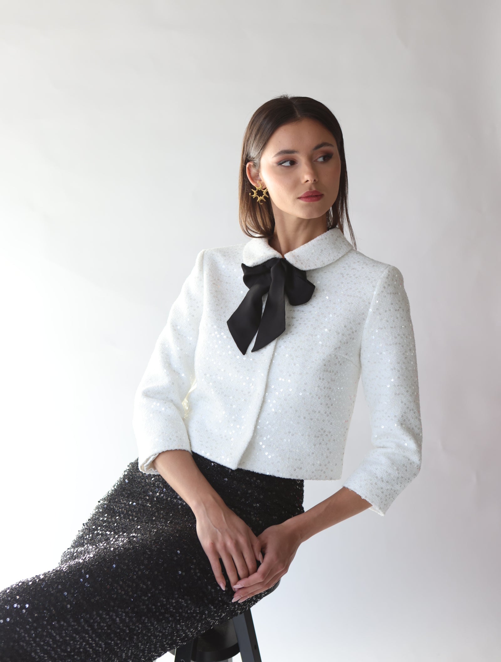 Jakk Jackie O - valge