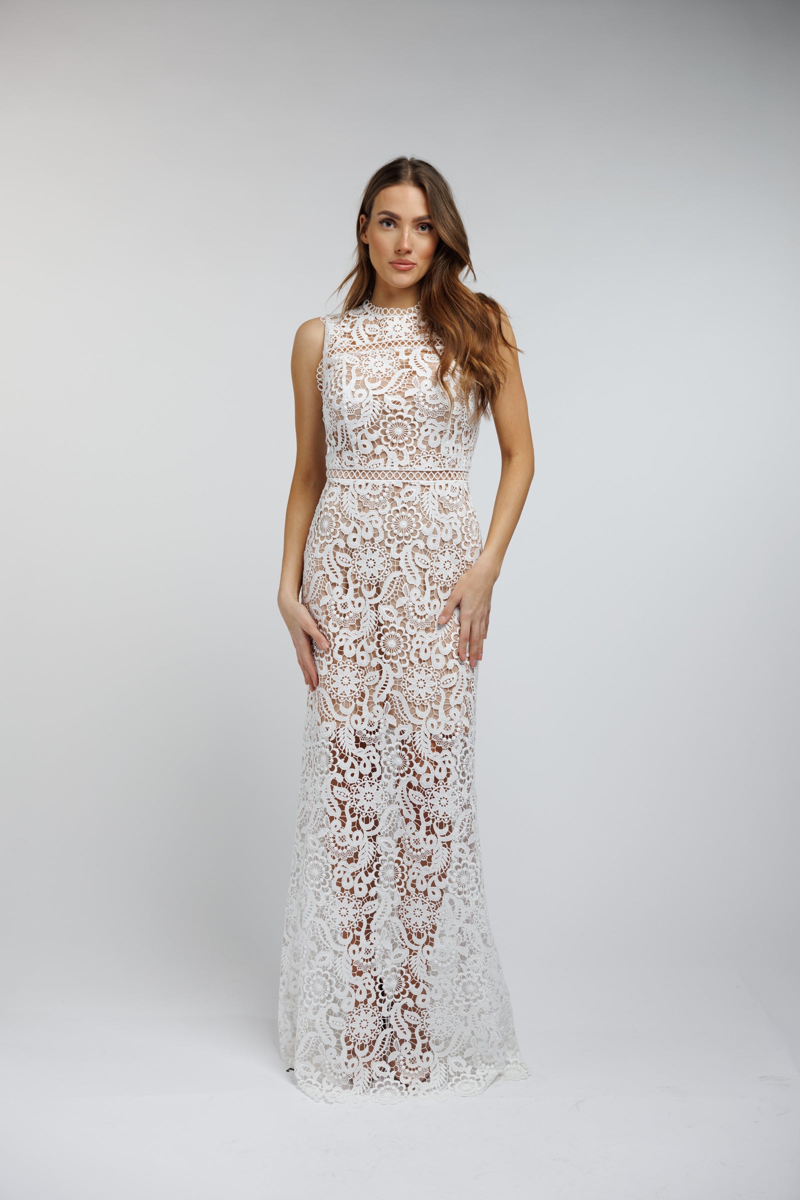 Dress Aurora - maxi, white