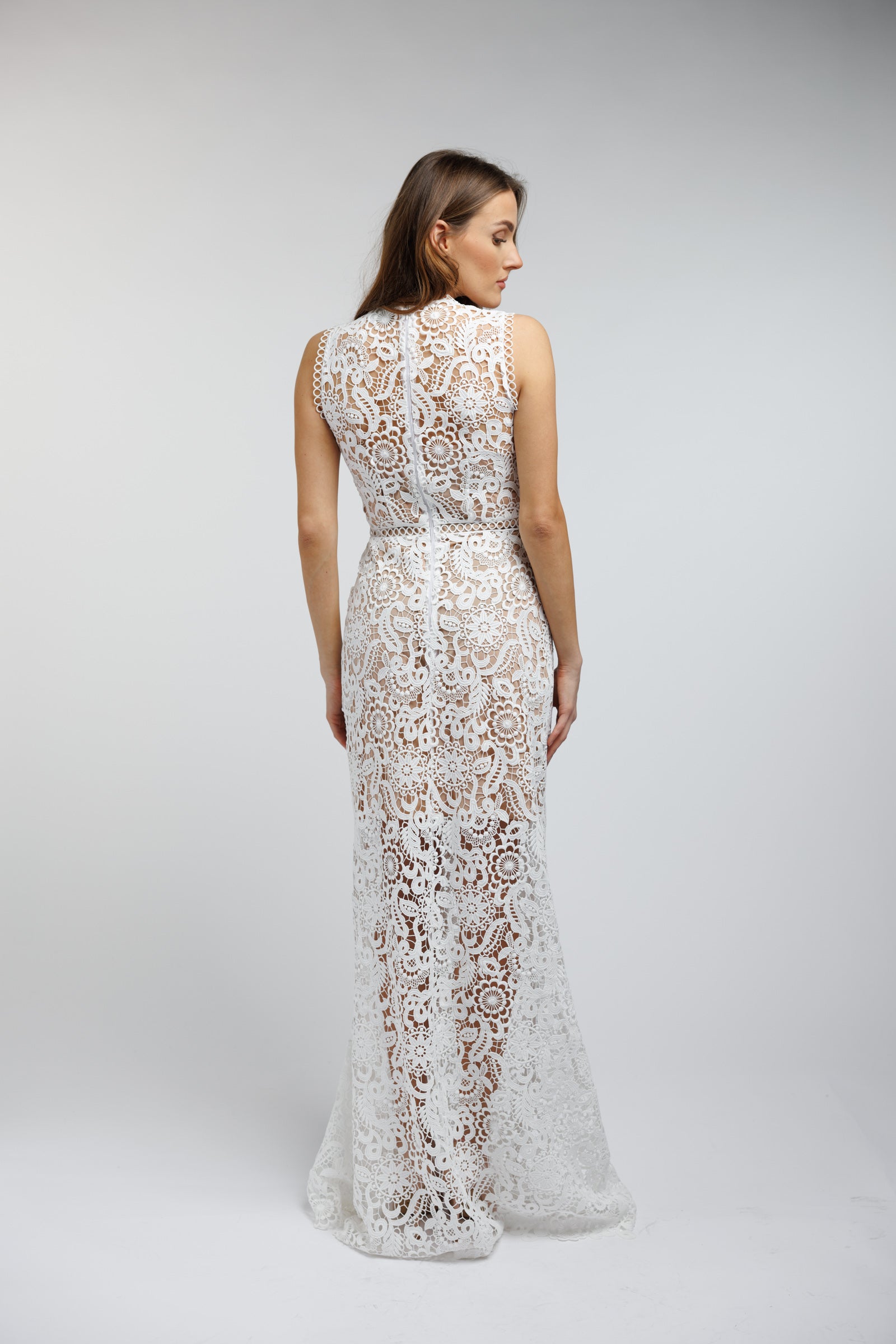 Dress Aurora - maxi, white