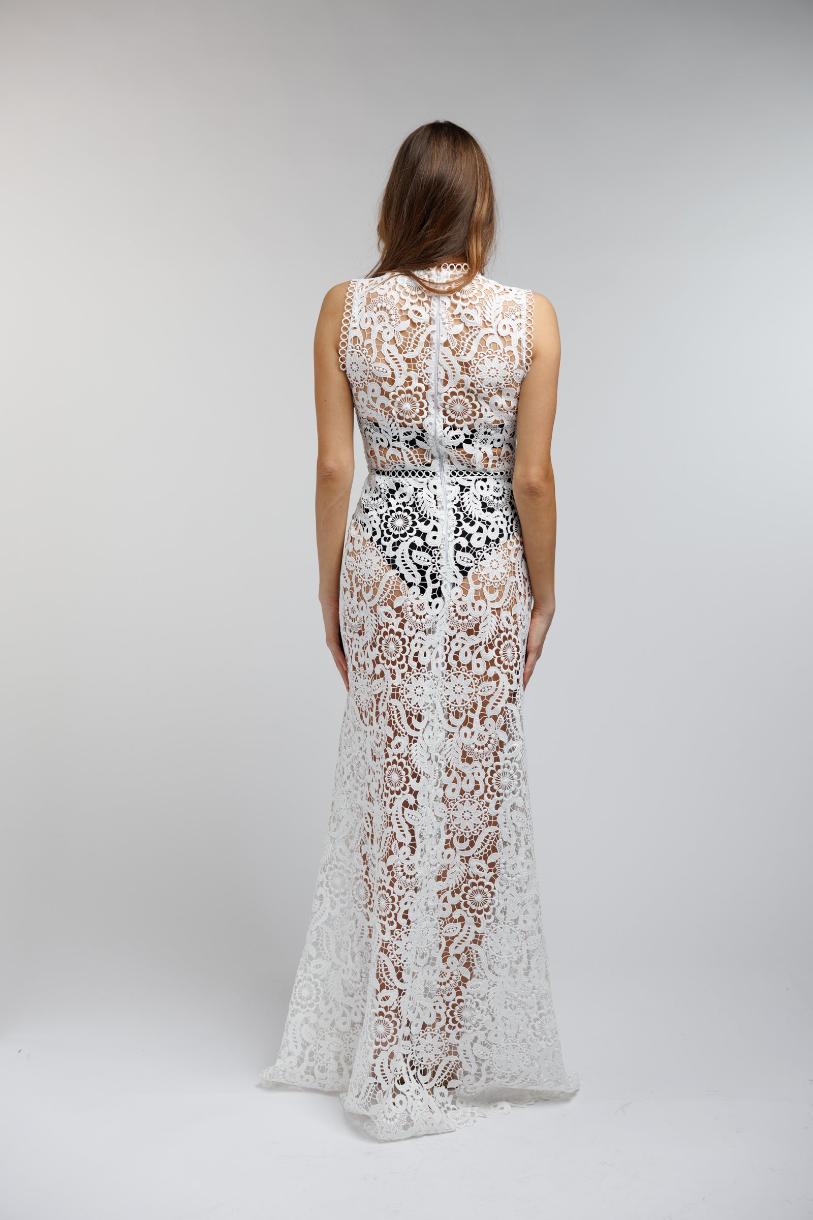Dress Aurora - maxi, white