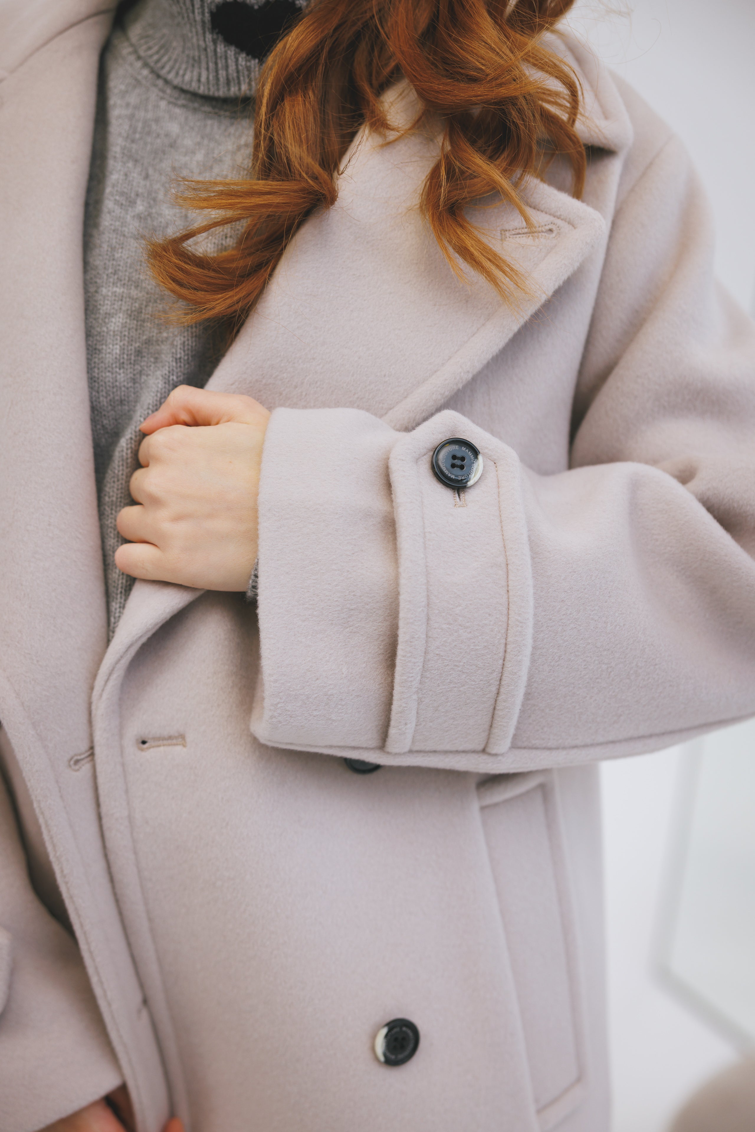 Gray cashmere coat