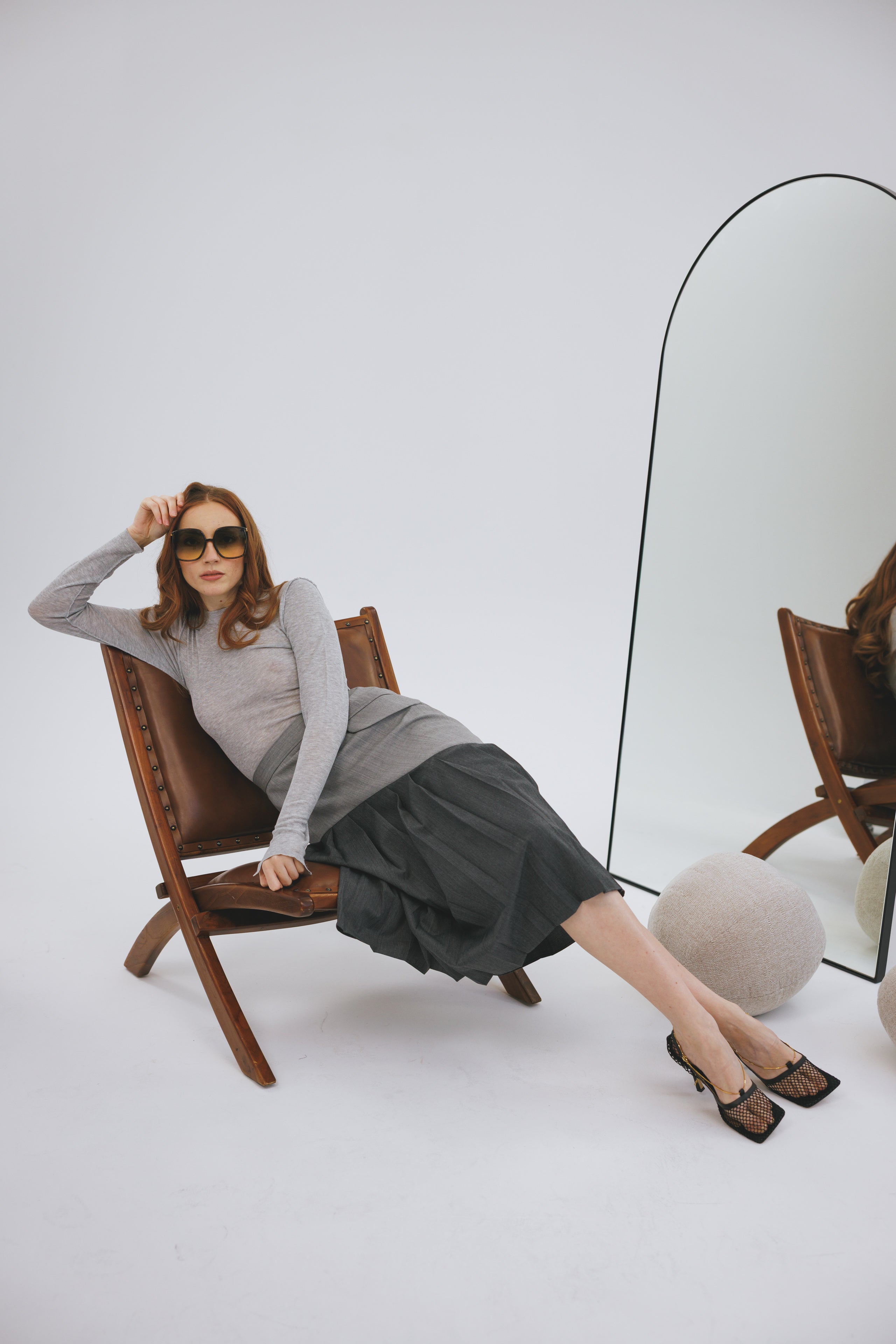 Plisseerseelik Noa - halli mix 2