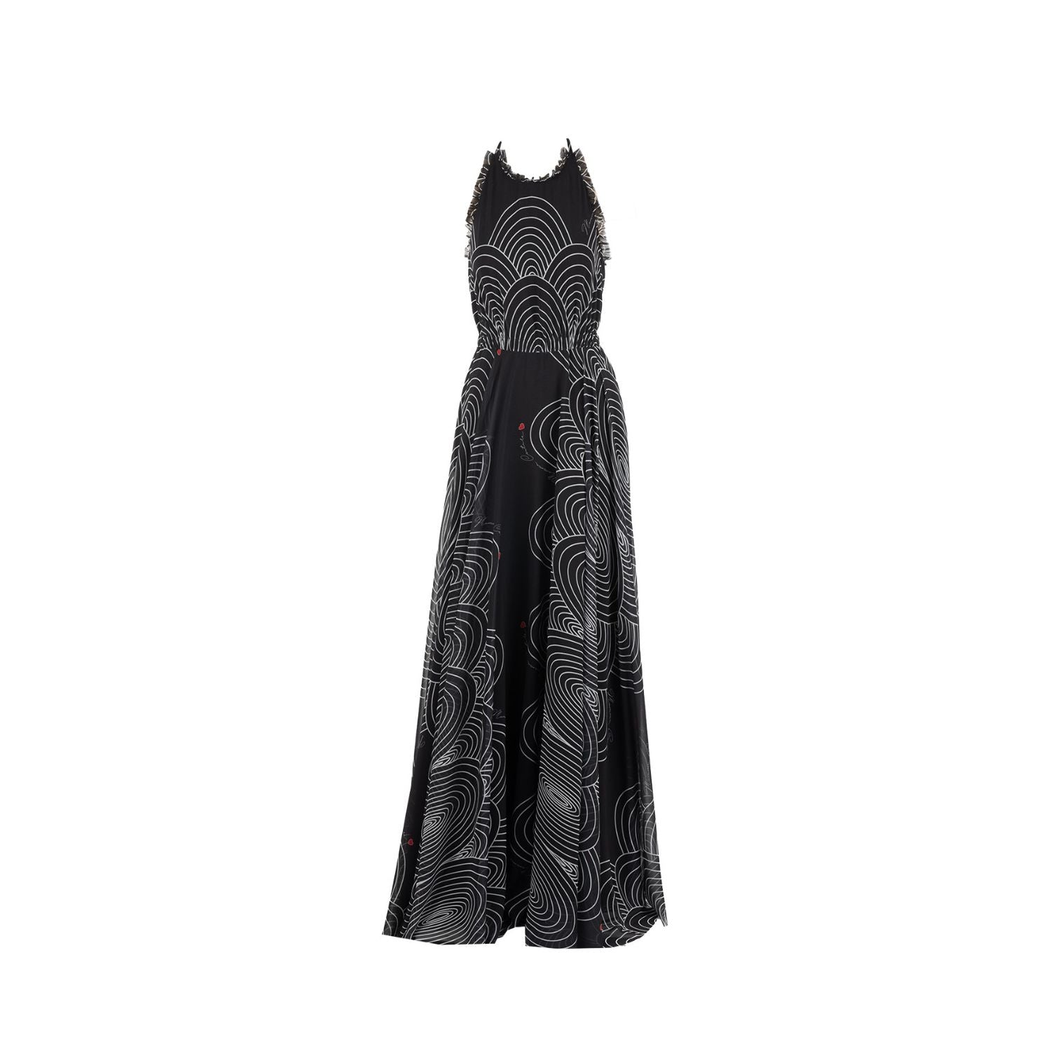 Flowy dress Lydia - black, maxi
