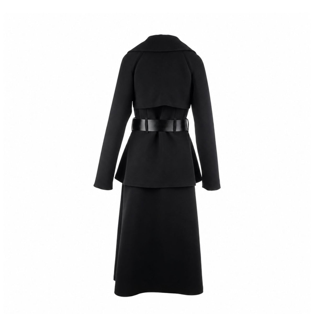 Coat dress Zahara - black, midi, one of a kind