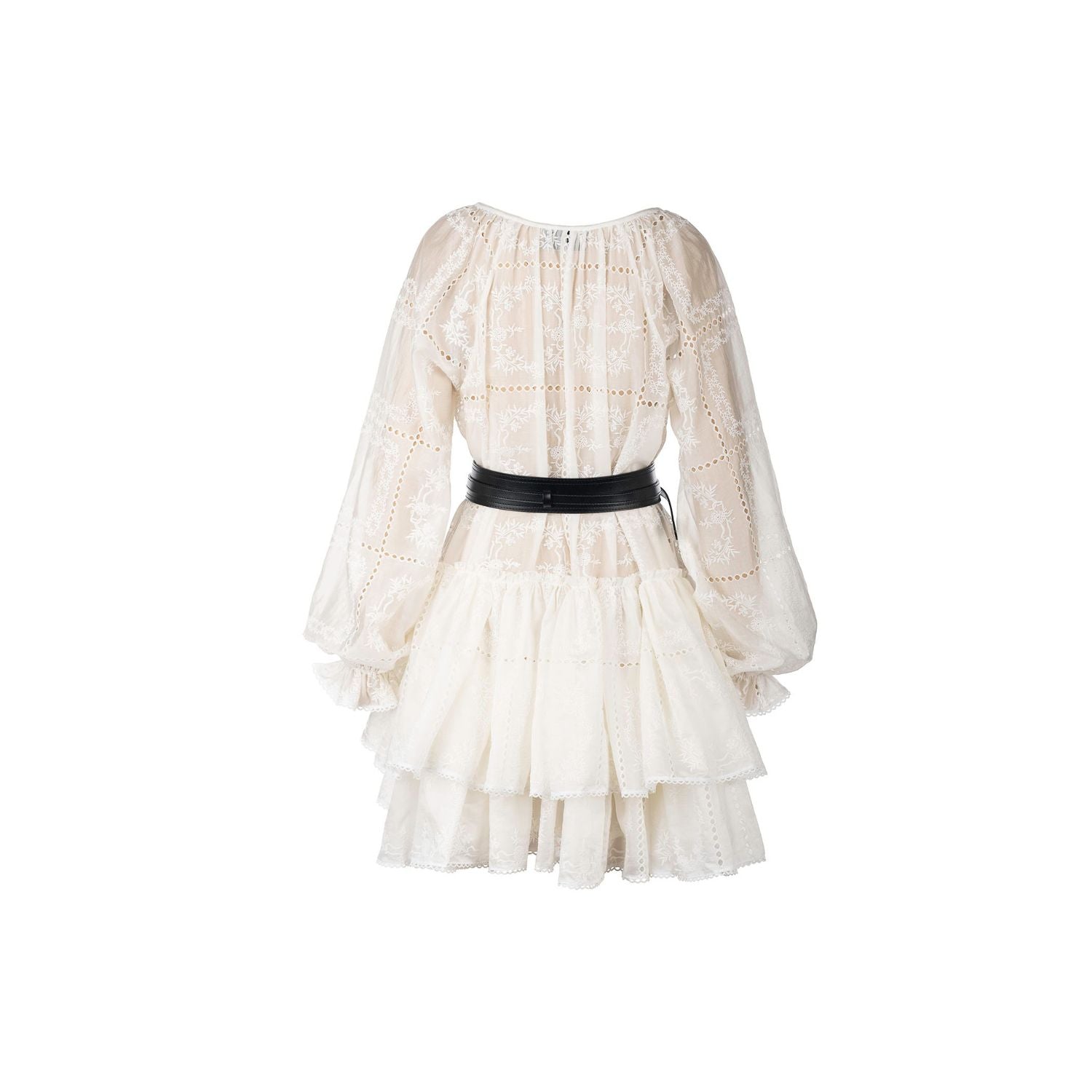 Dress Marylee - ivory, with belt