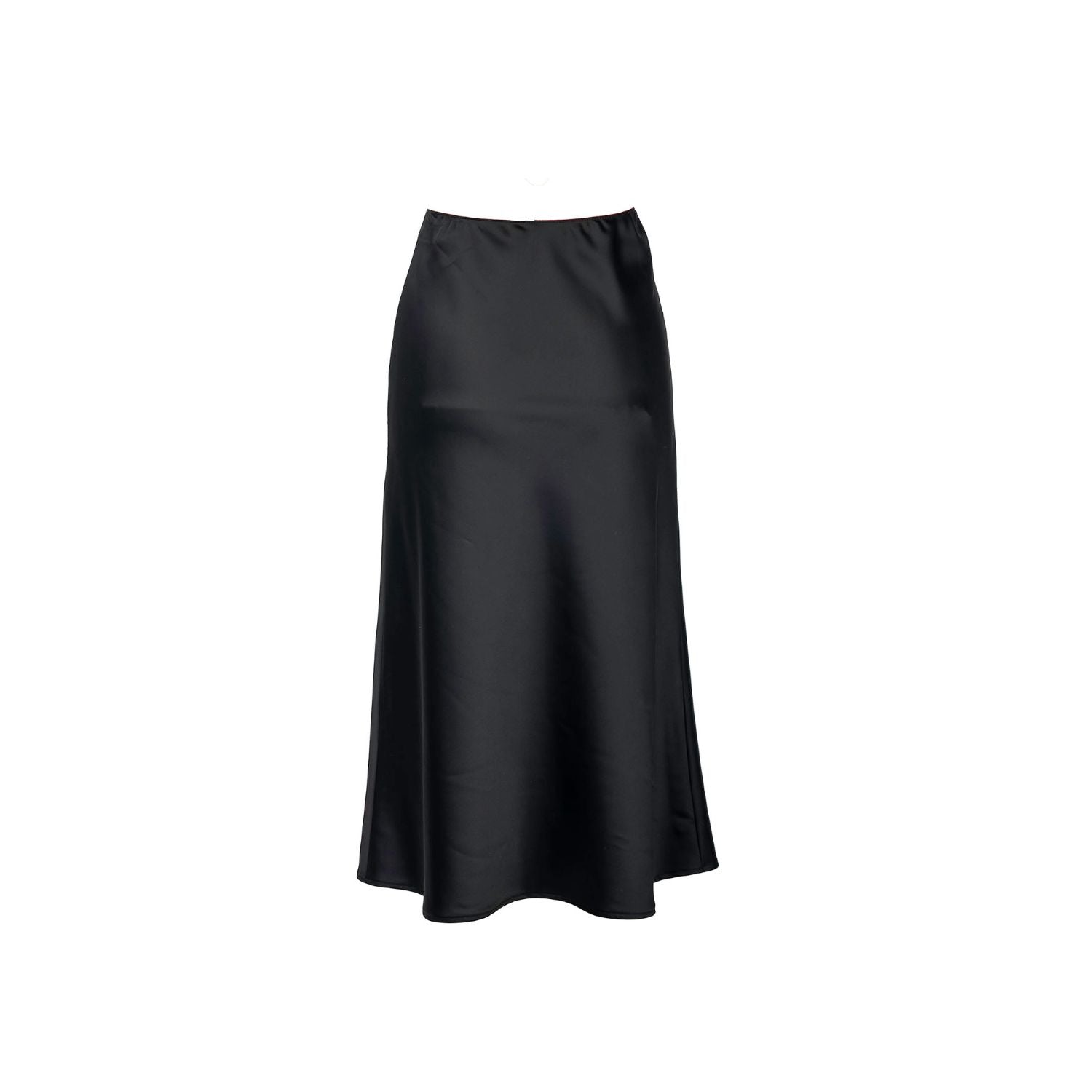 Satin skirt Lily - midi, black