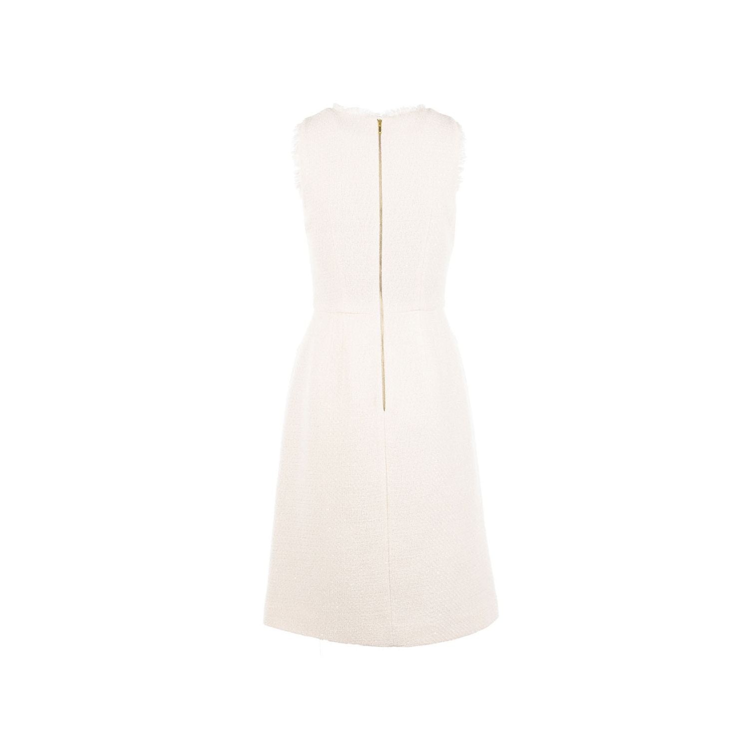 Tweed dress Margaux - white, midi