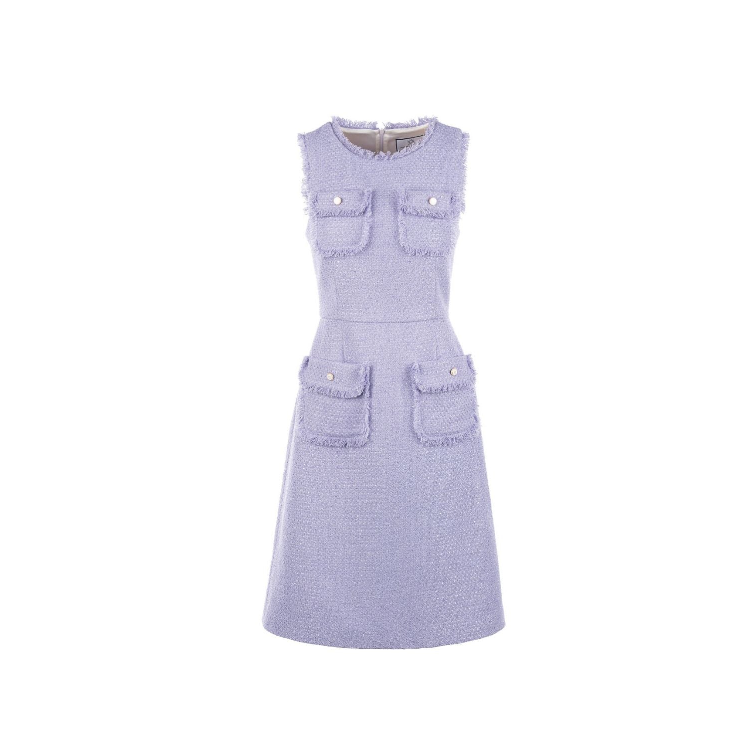 Tweed dress Margaux - lilac, midi