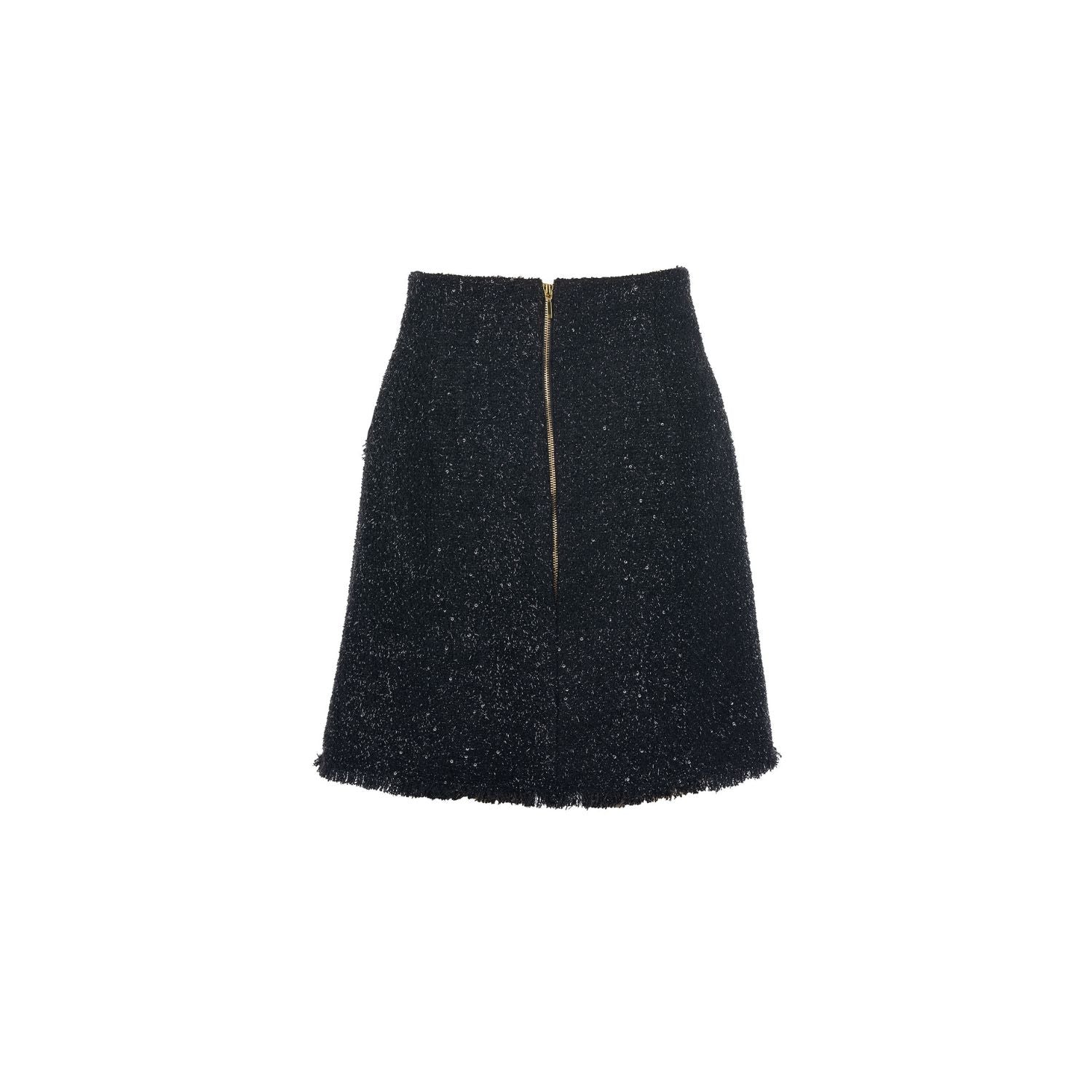 Tweed skirt Margaux - black, mini
