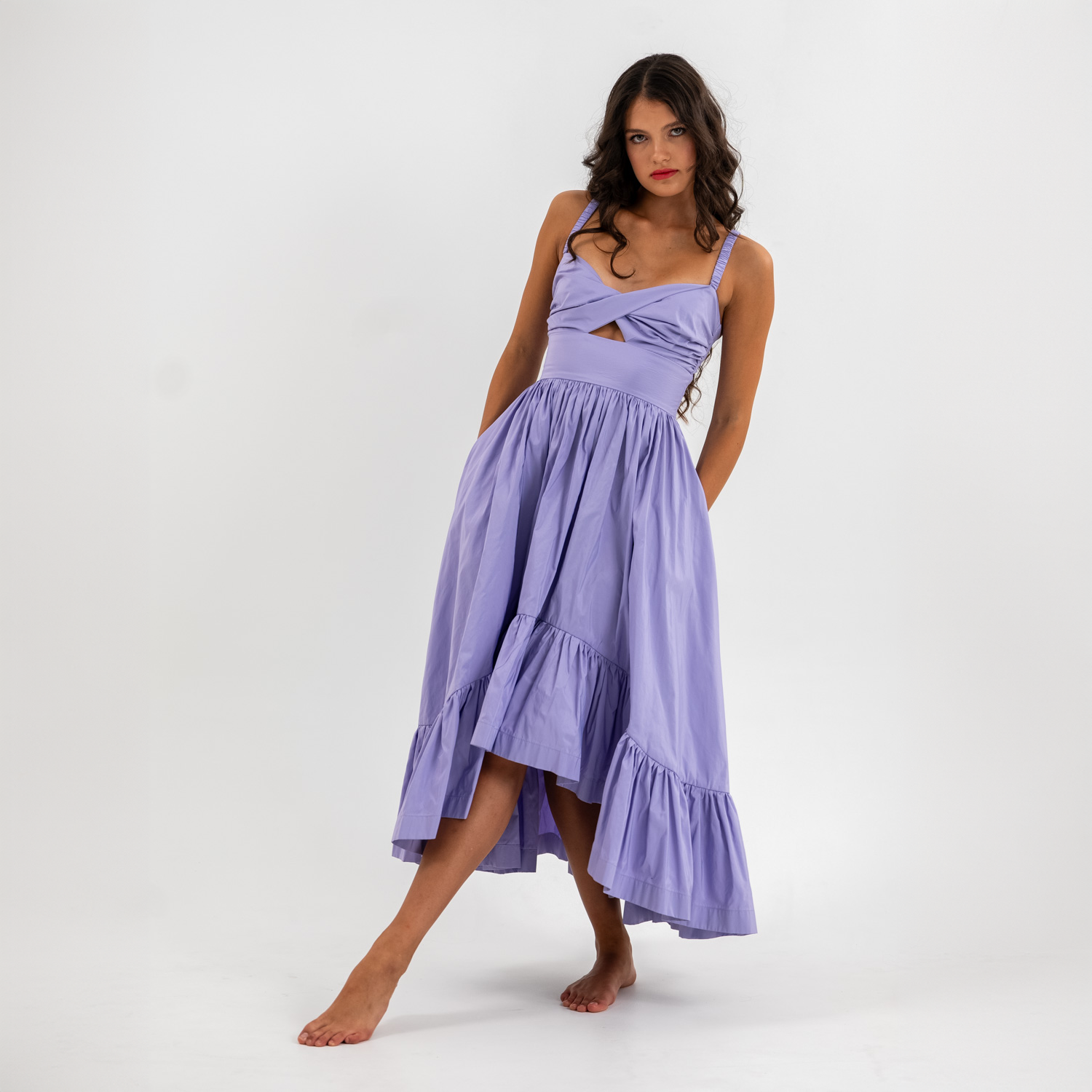 Bubblegum taffeta Dress Lilac