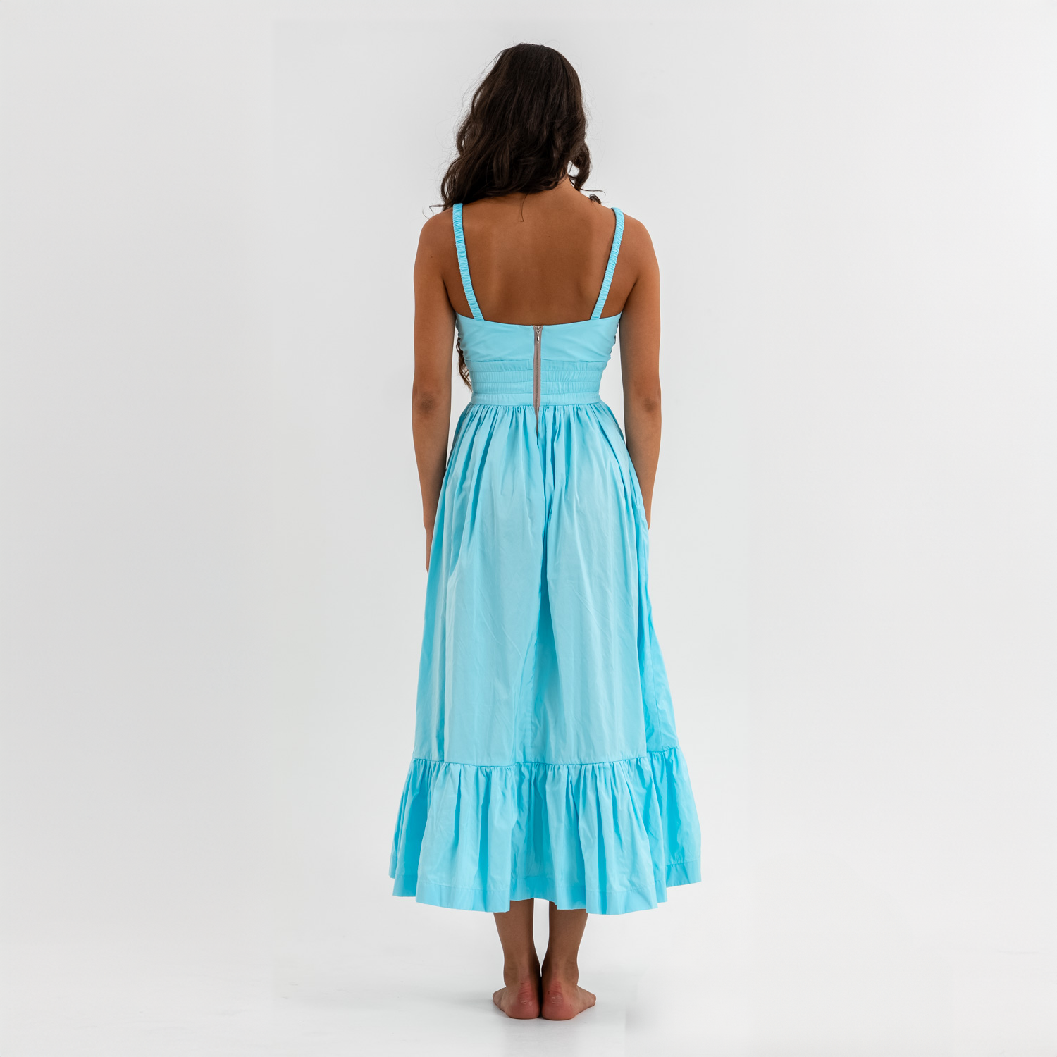 Bubblegum taffeta Dress Aqua