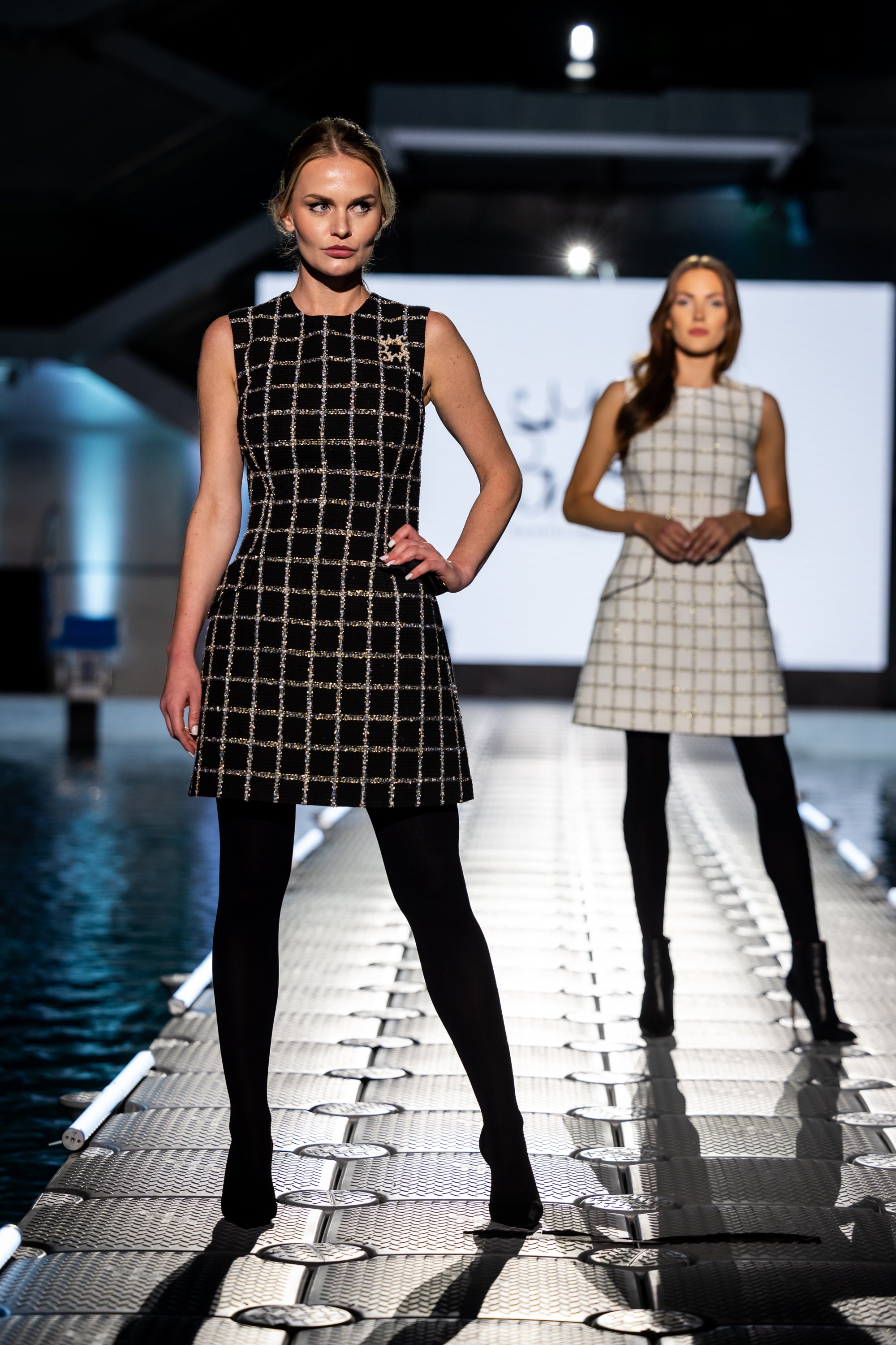 Dress Hailey - black checkered