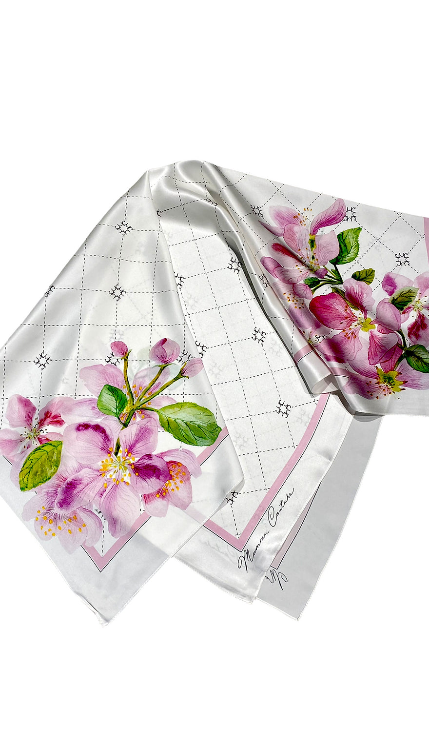 Silk scarf Apple Blossom