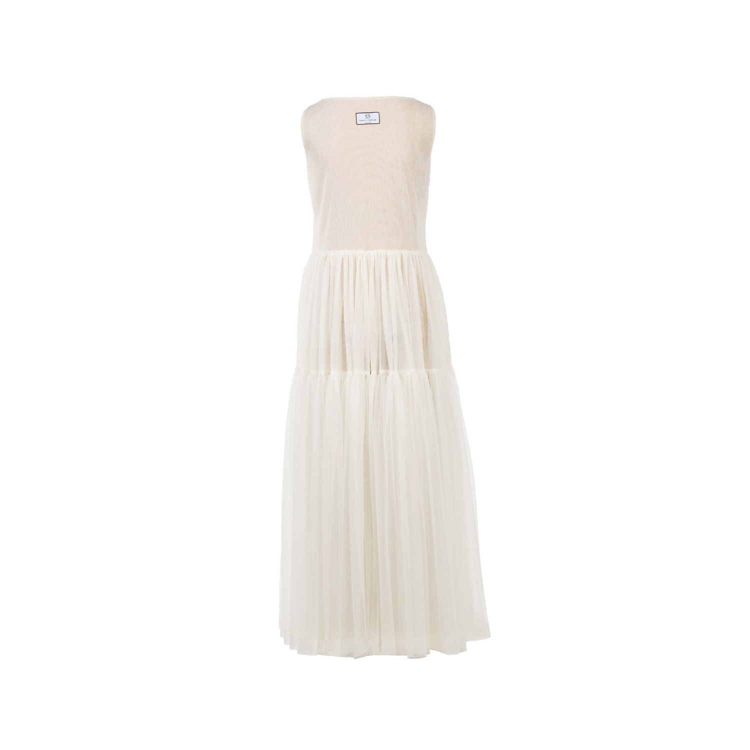 Amara Tulle Beach dress - white, maxi