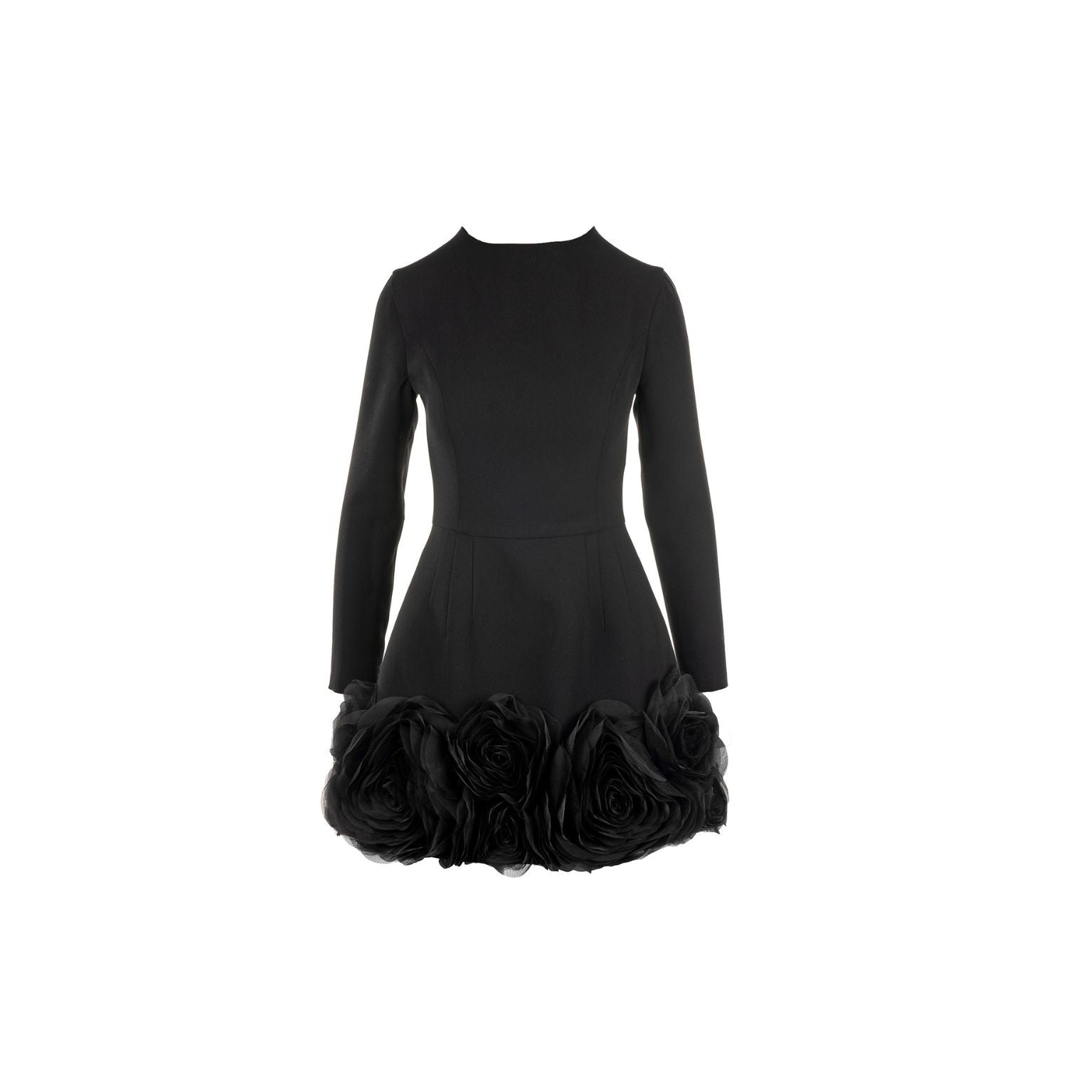 Rose dress Kelly - black, long sleeves