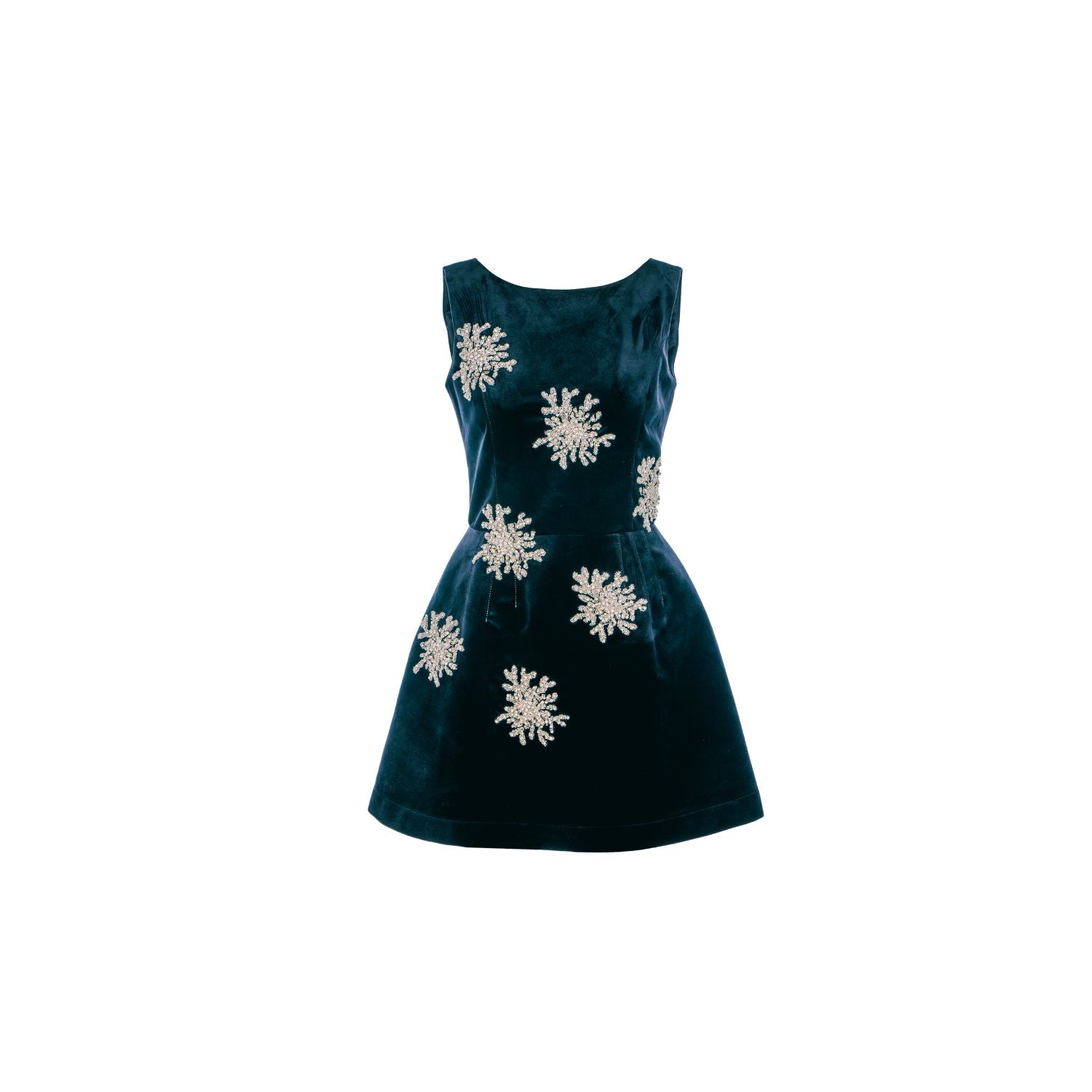 Dress Velvet Sparkle - turquoise, mini