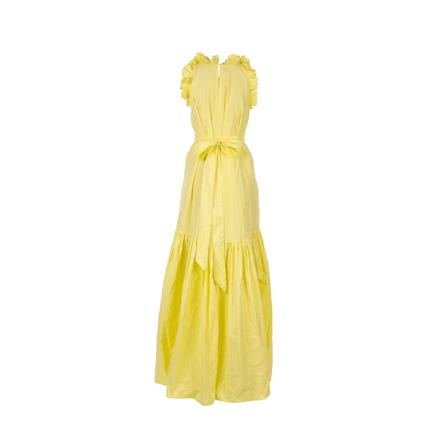 Taftist kleit Isabella - maxi, kollane