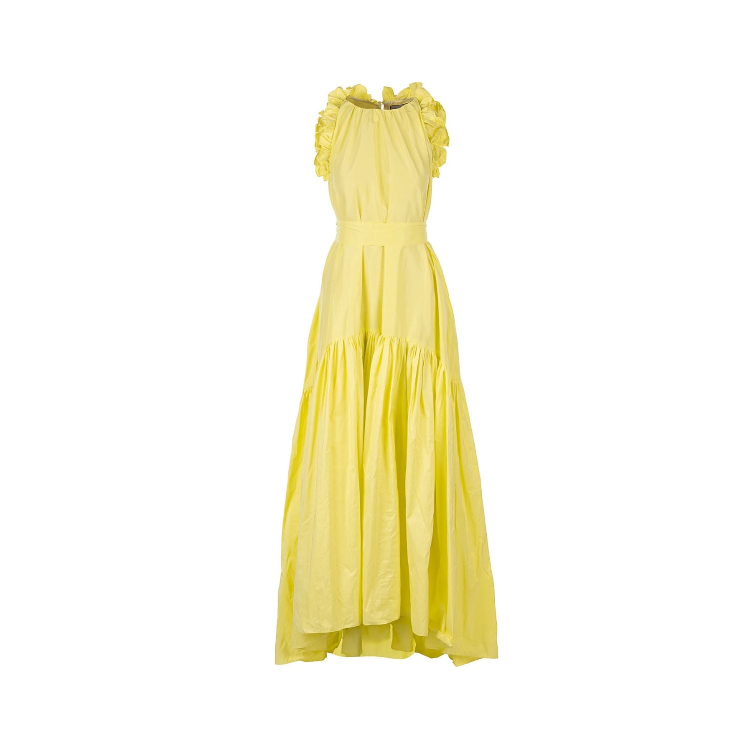 Taft dress Isabella - maxi, yellow