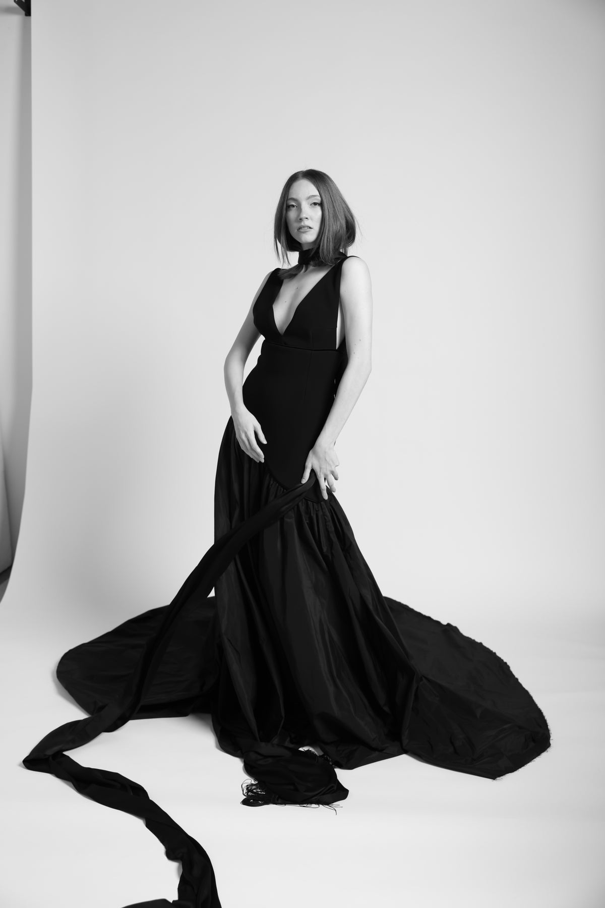 Dress Zaria - black, maxi