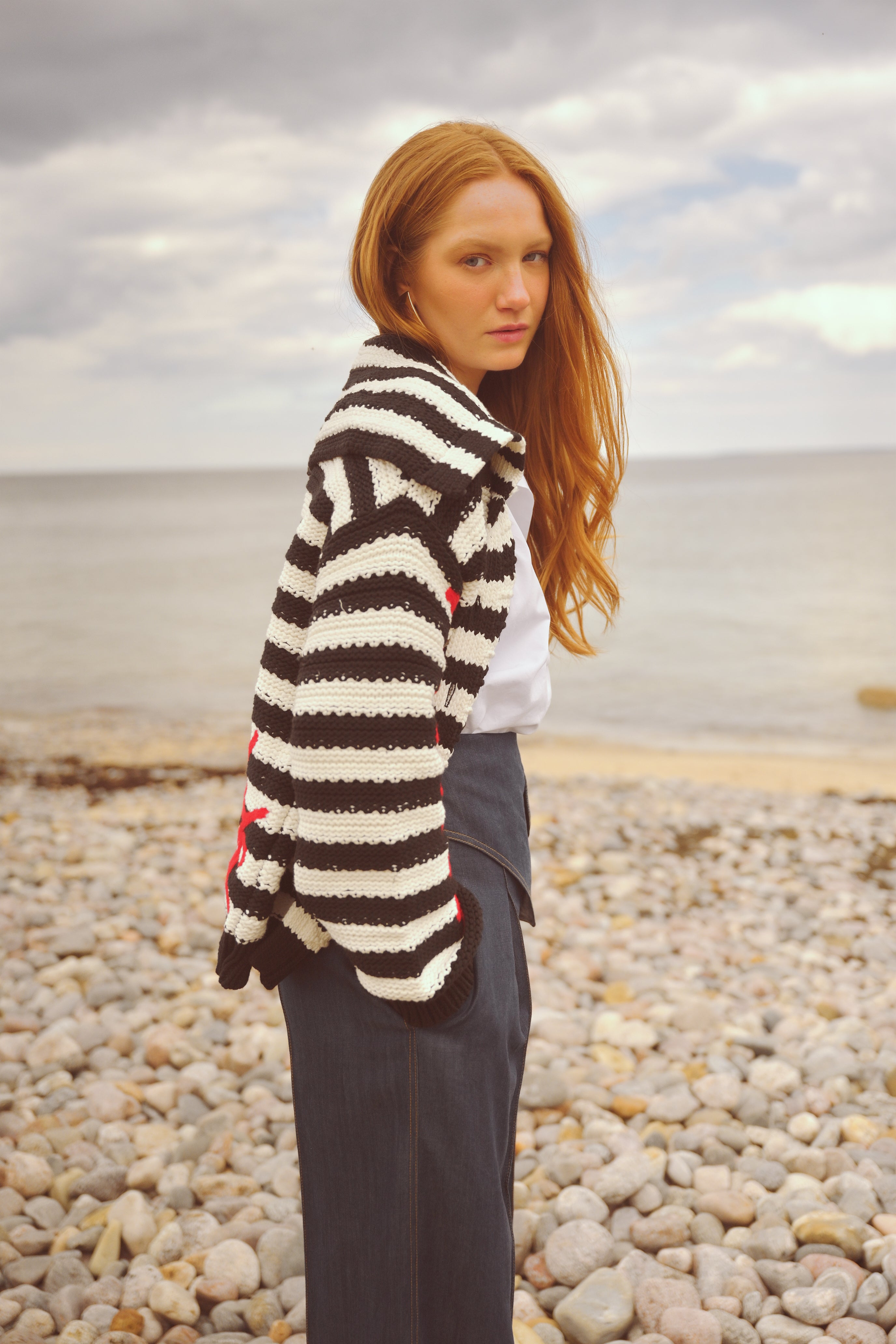 Striped sweater/ jacket