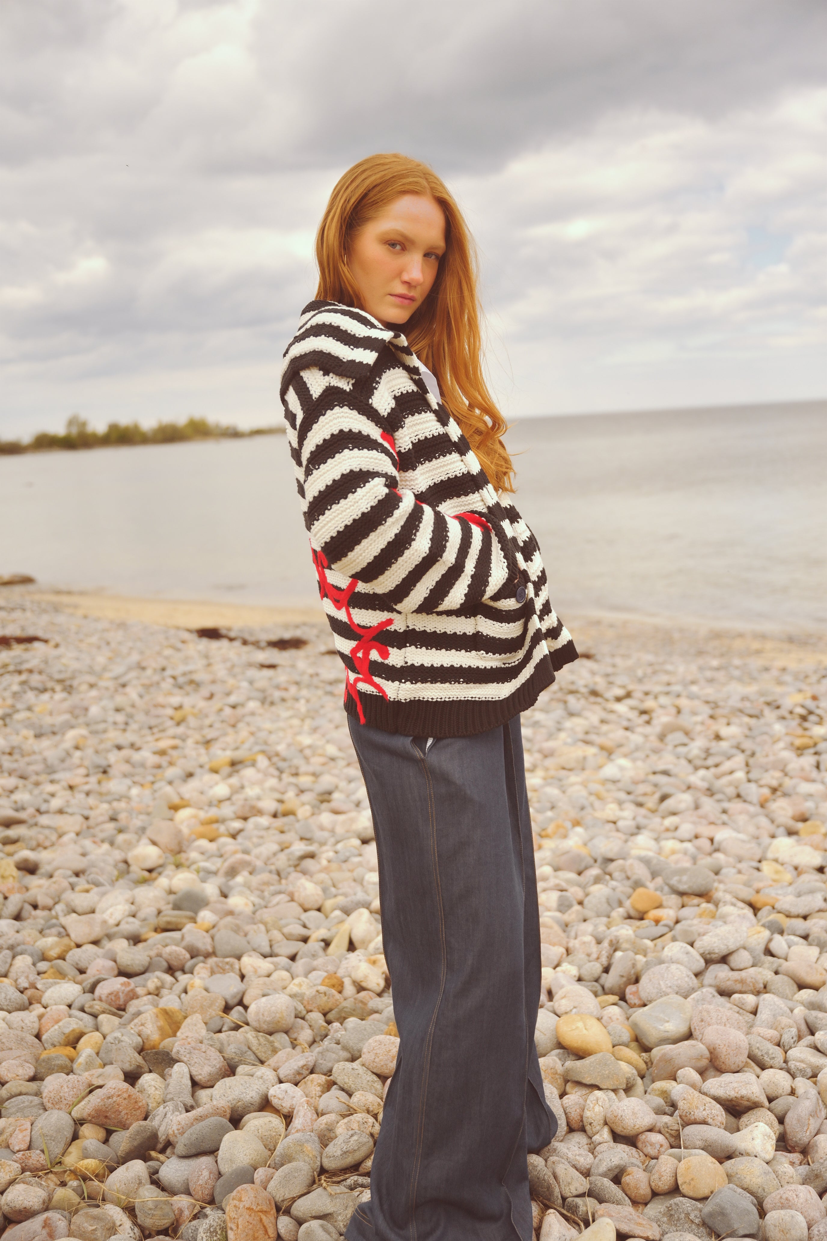 Striped sweater/ jacket
