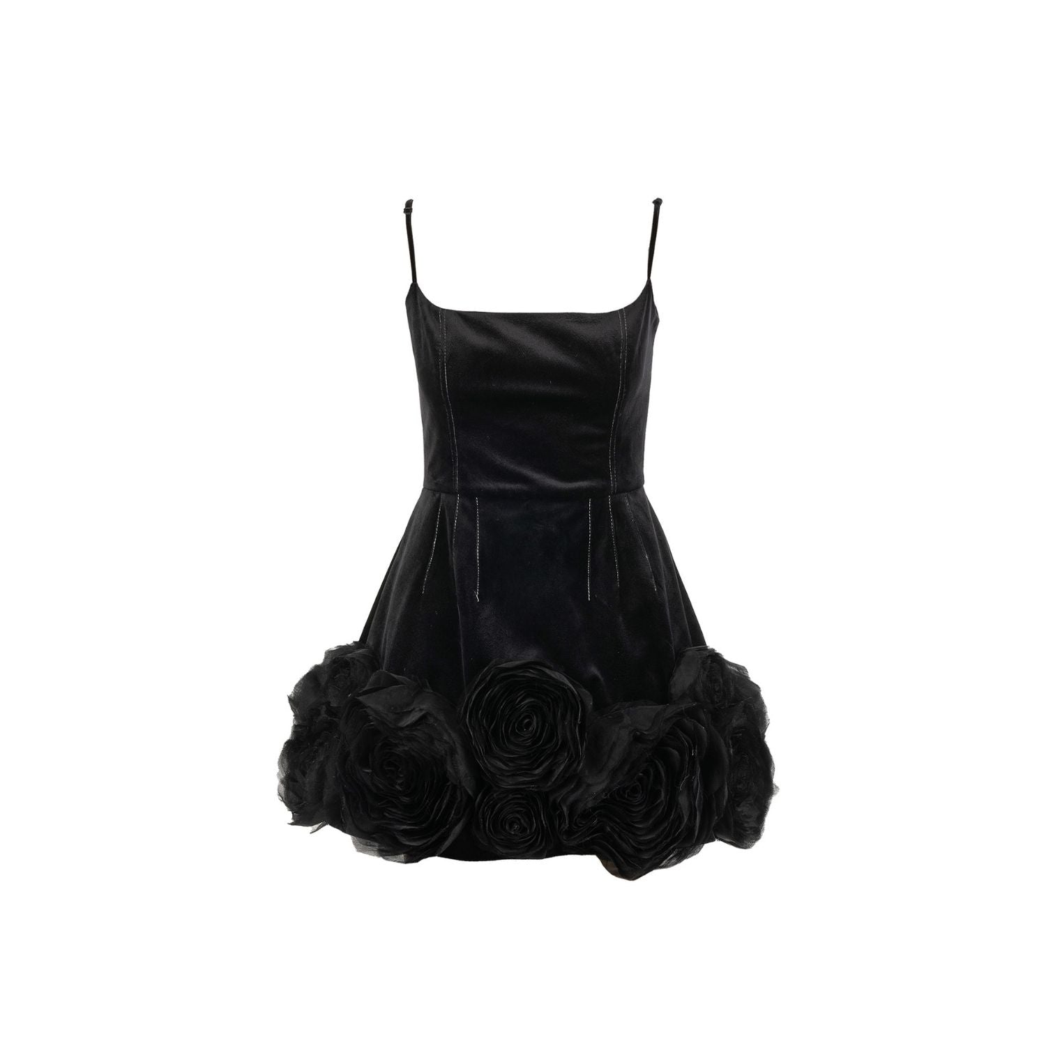 Black velvet rose dress Kelly