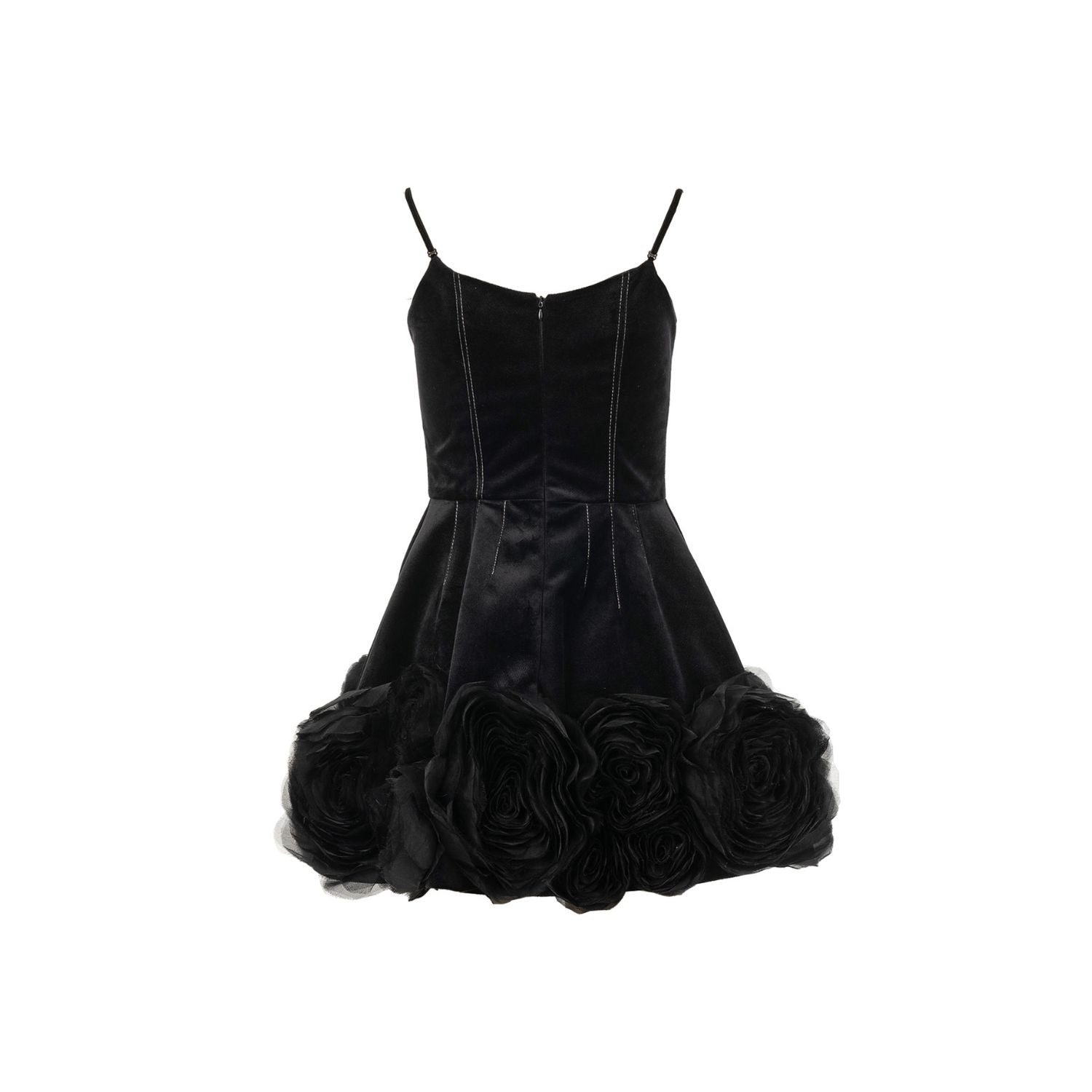 Black velvet rose dress Kelly