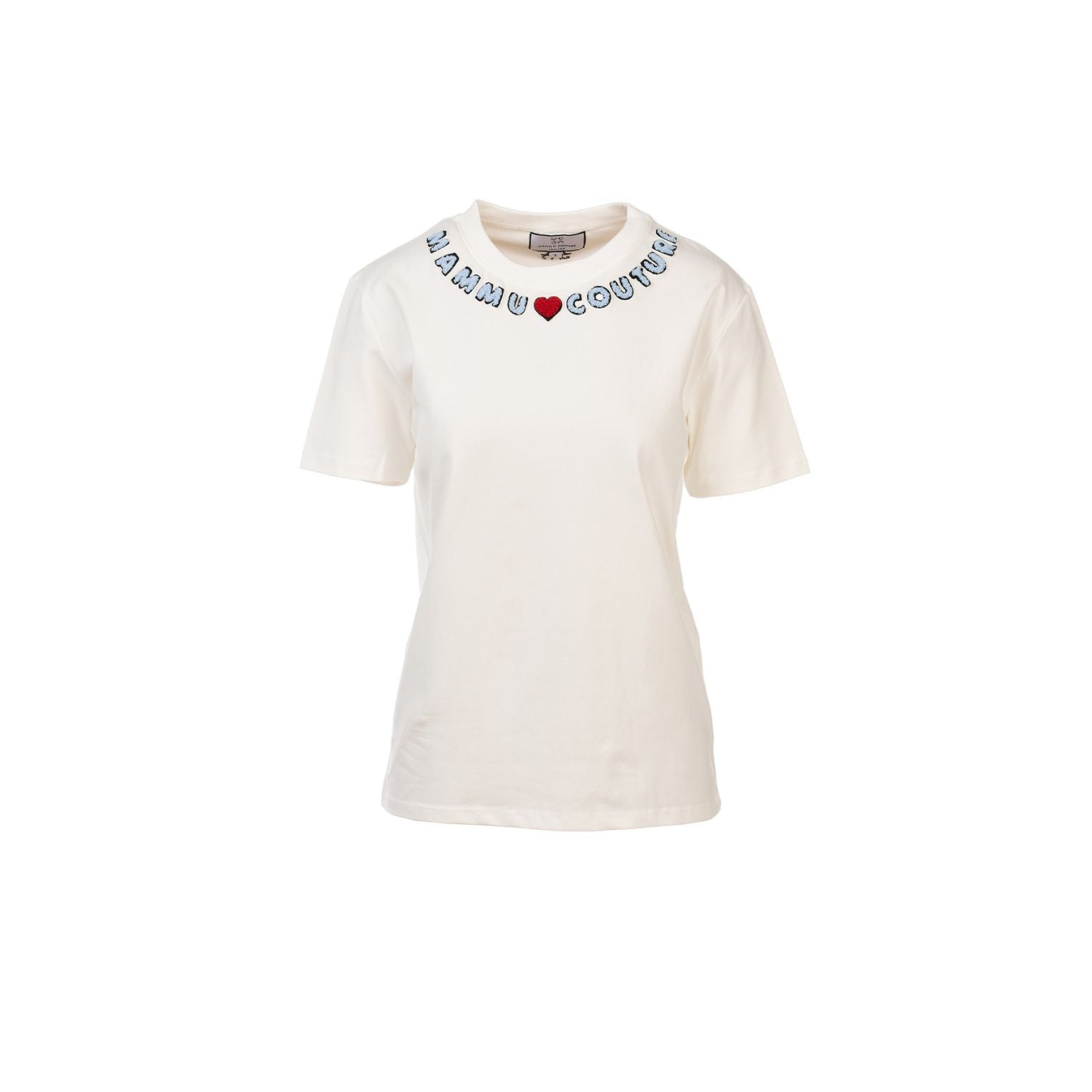 MC T-shirt with blue embroidery