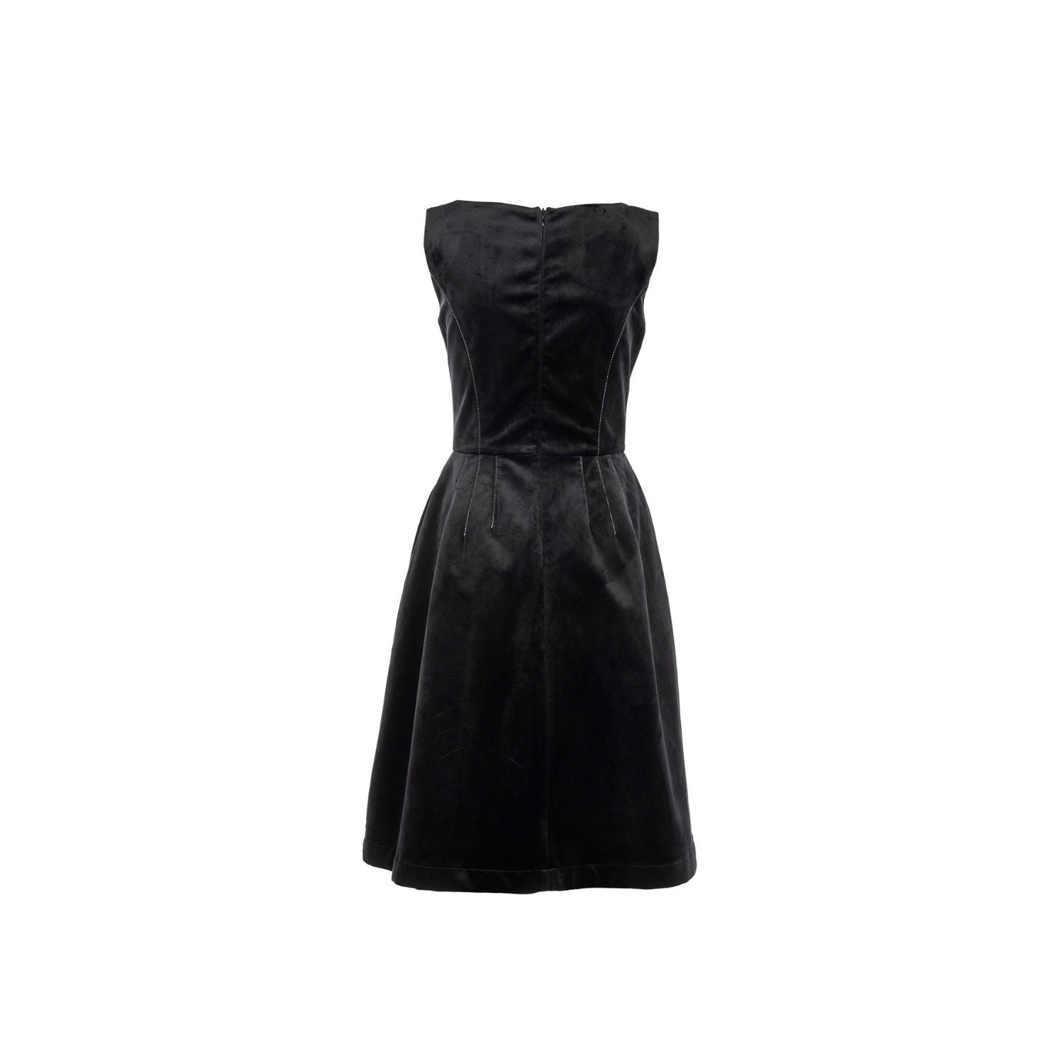 Dress Velvet Coral - black, midi