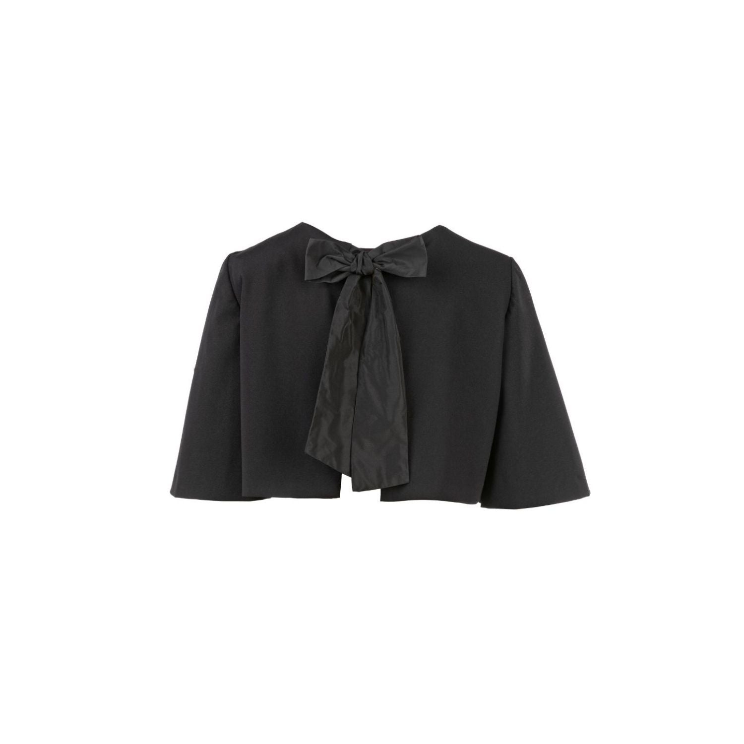 Top with swan embroidery - black