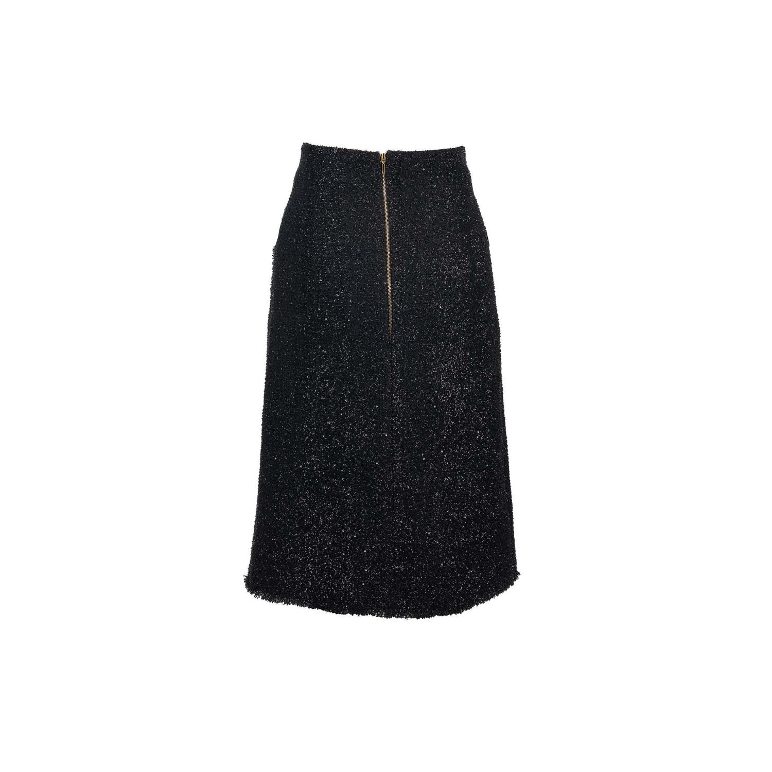 Tweed skirt Margaux - black, midi