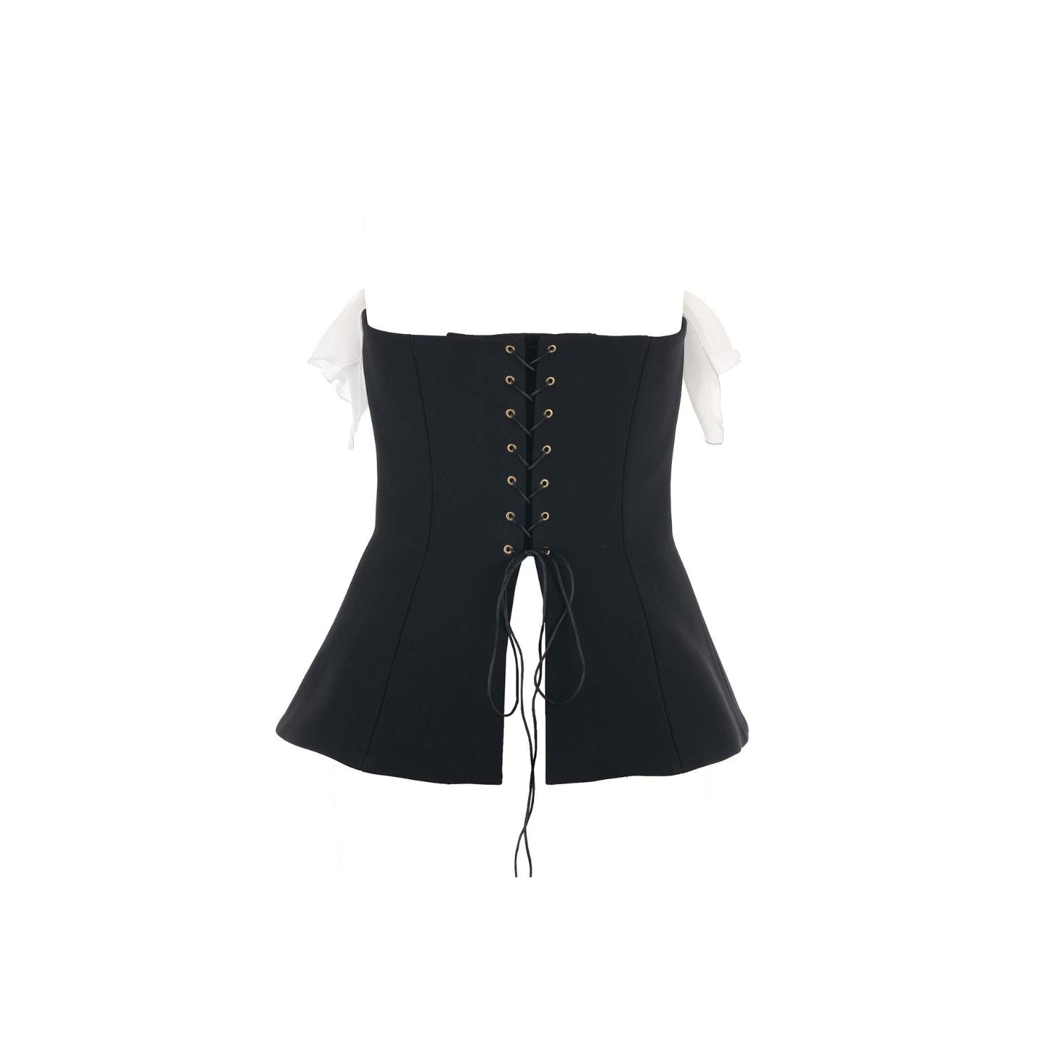 Korsett Allegra - must & valge