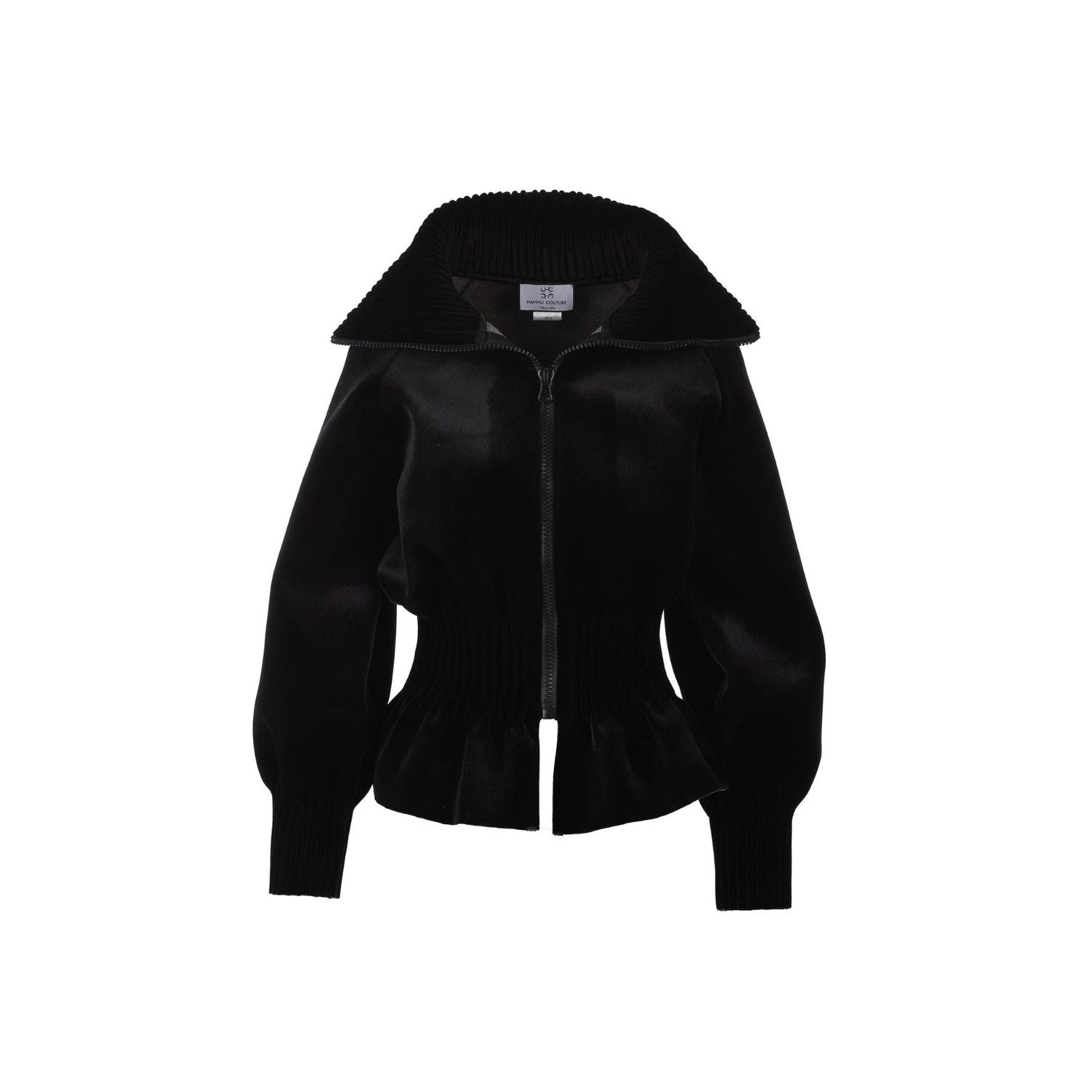 Sametist peplum bomber